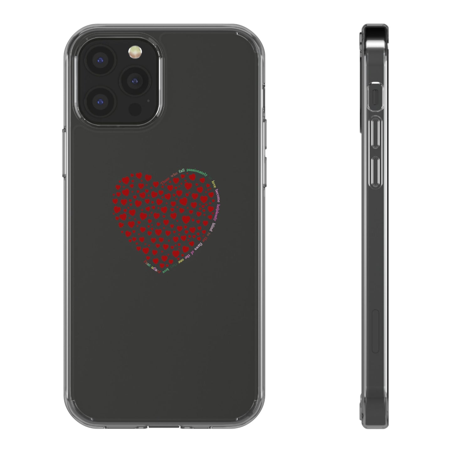Red Heart Clear Phone Case