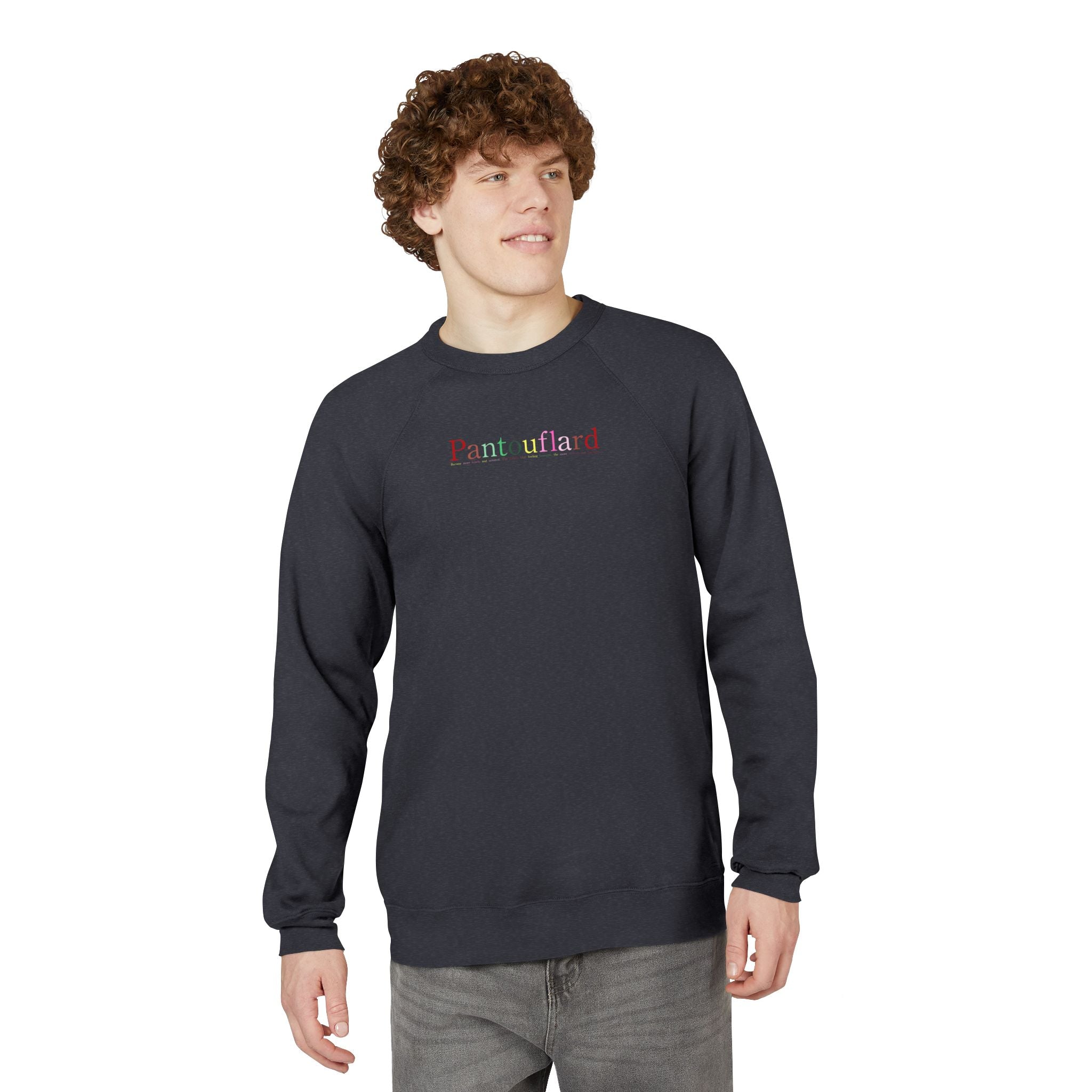 Unisex Old Money Aesthetic Raglan Sweatshirt - Colorful Logo (Premium Sponge Fleece)