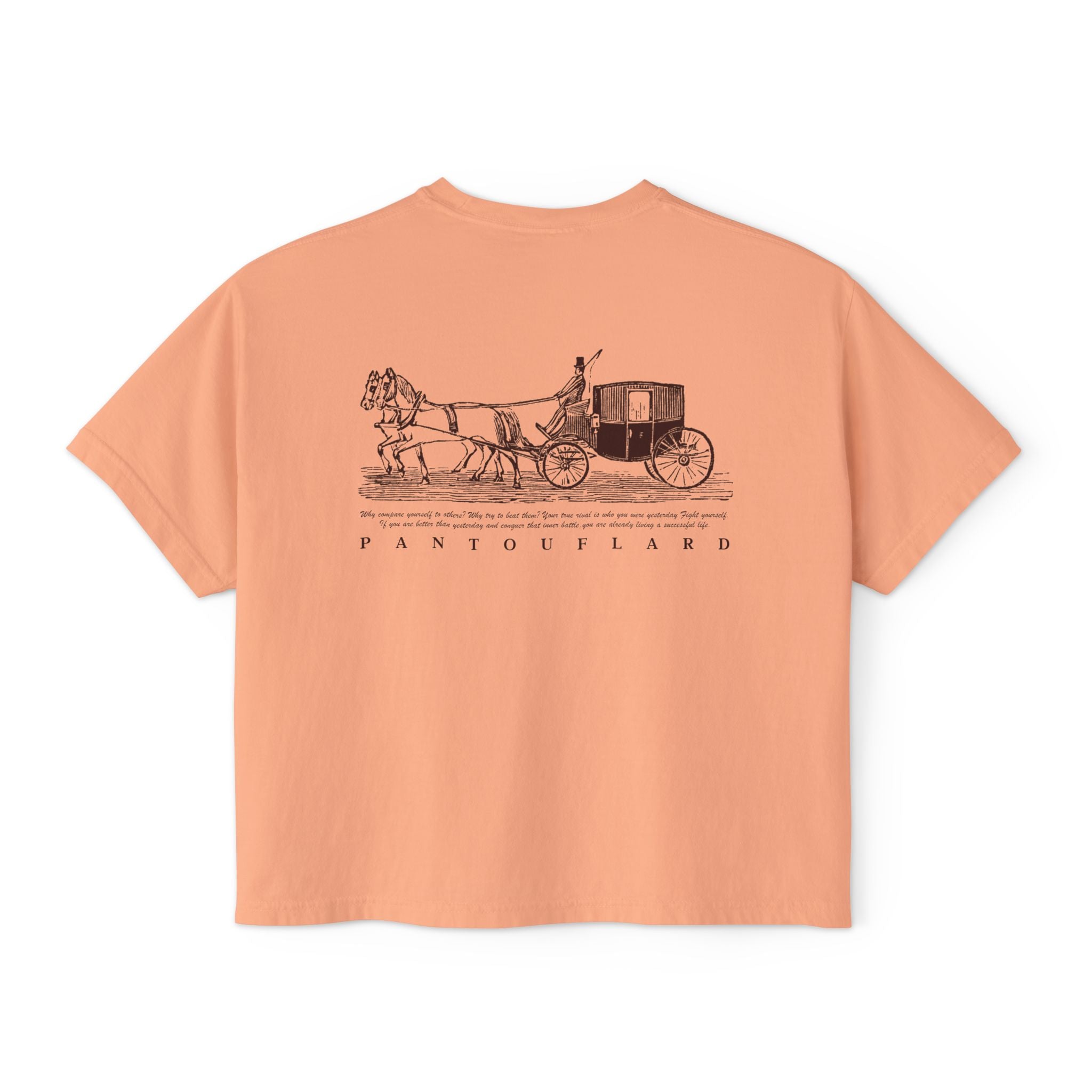 Women's White Pantouflard Carriage Cotton Boxy Tee