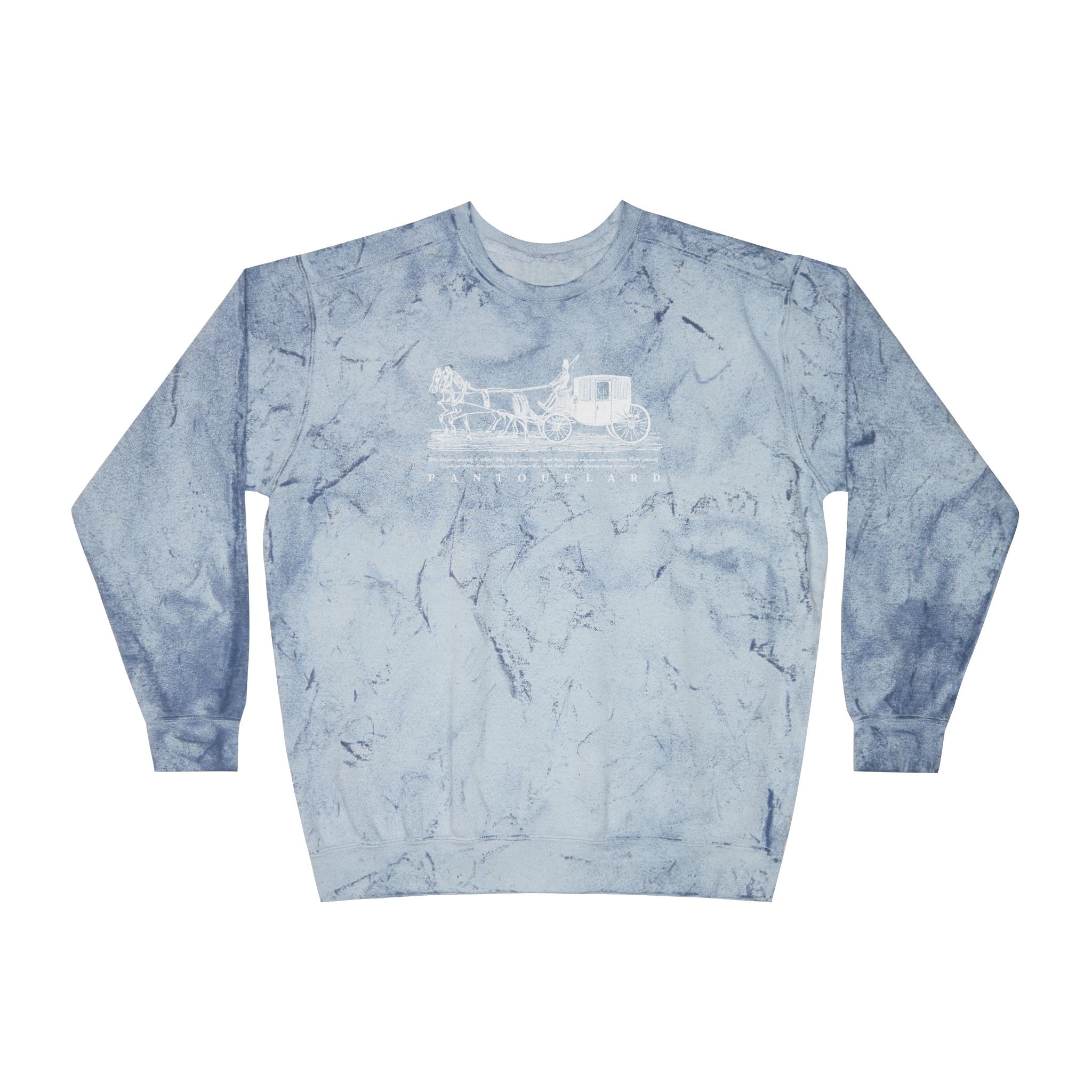 Old Money Equestrian Mineral Wash Crewneck - The Timeless Carriage II (Comfort Colors Color Blast)