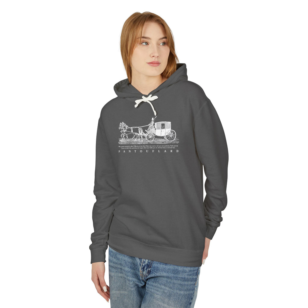 Old Money Equestrian Heritage Hoodie - The Timeless Carriage II (Lightweight 100% Cotton)