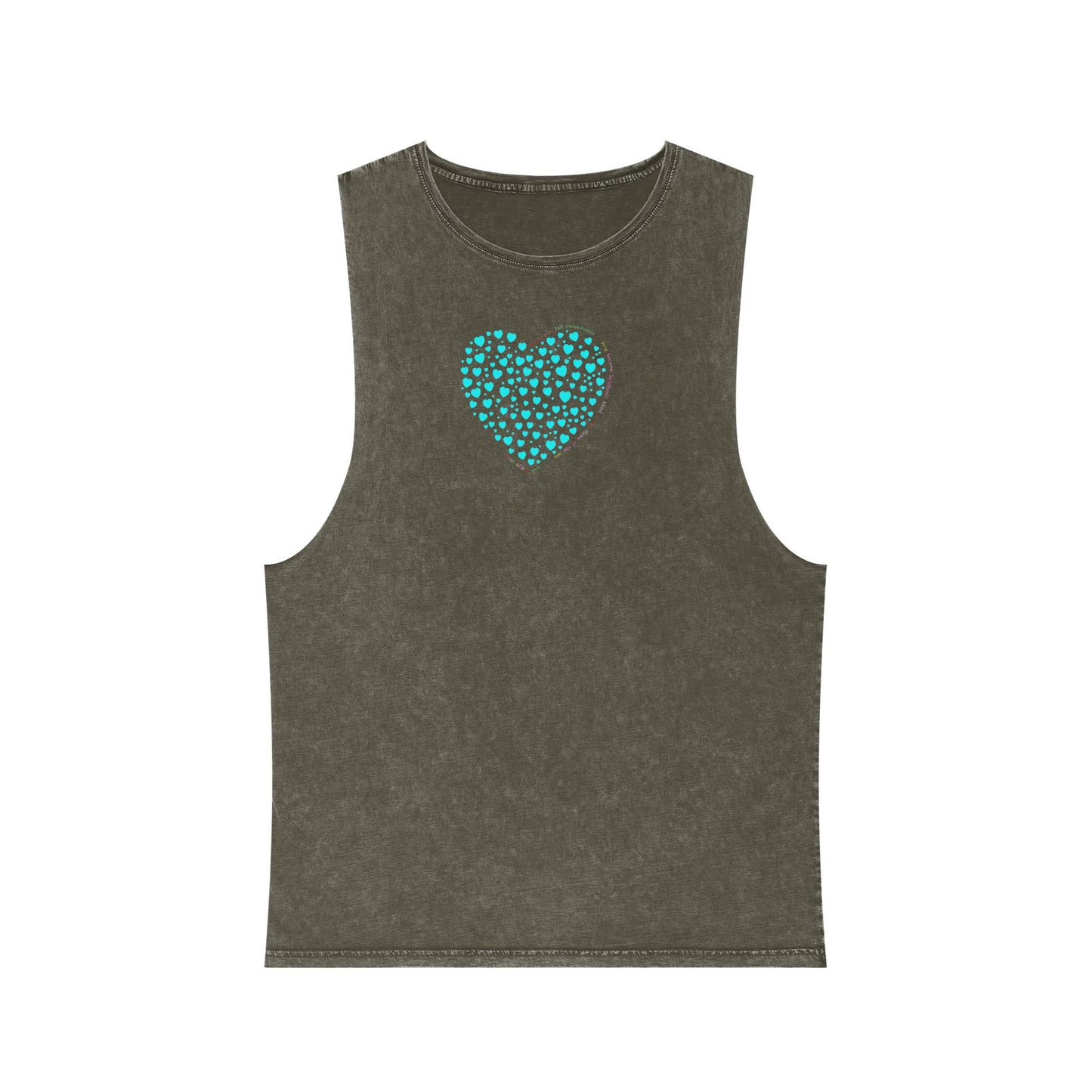 Unisex Casual Tank Top (Mint Heart)