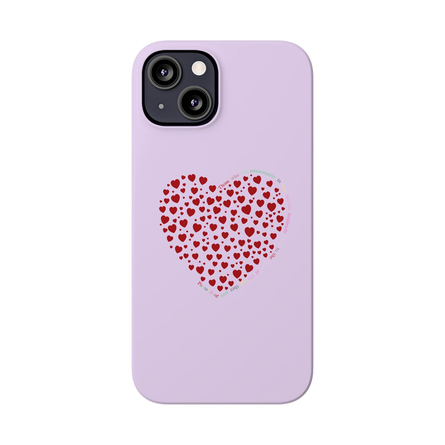 Funda delgada Red Heart para iPhone
