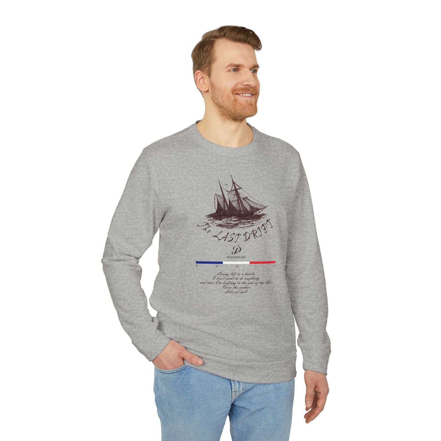 Adidas Nautical Adventure Crewneck Sweatshirt, Unisex Fleece Sweatshirt, Cozy Winter Apparel, Ideal Gift for Sailors, Comfortable Casual Wear