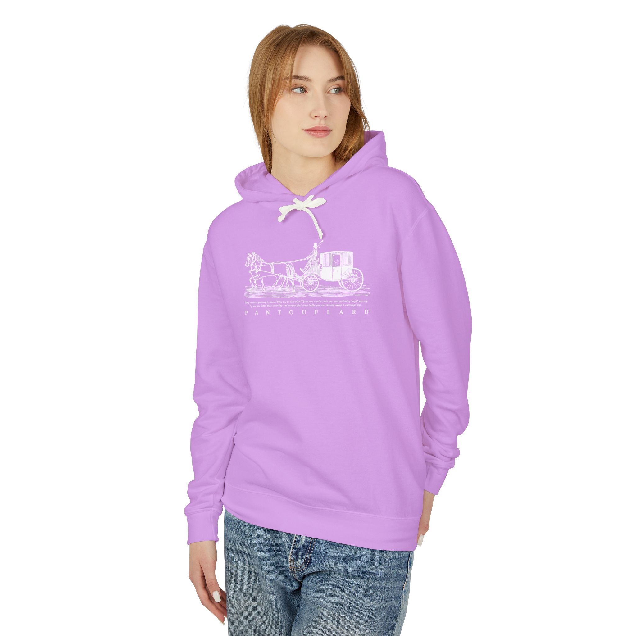 Old Money Equestrian Heritage Hoodie - The Timeless Carriage II (Lightweight 100% Cotton)