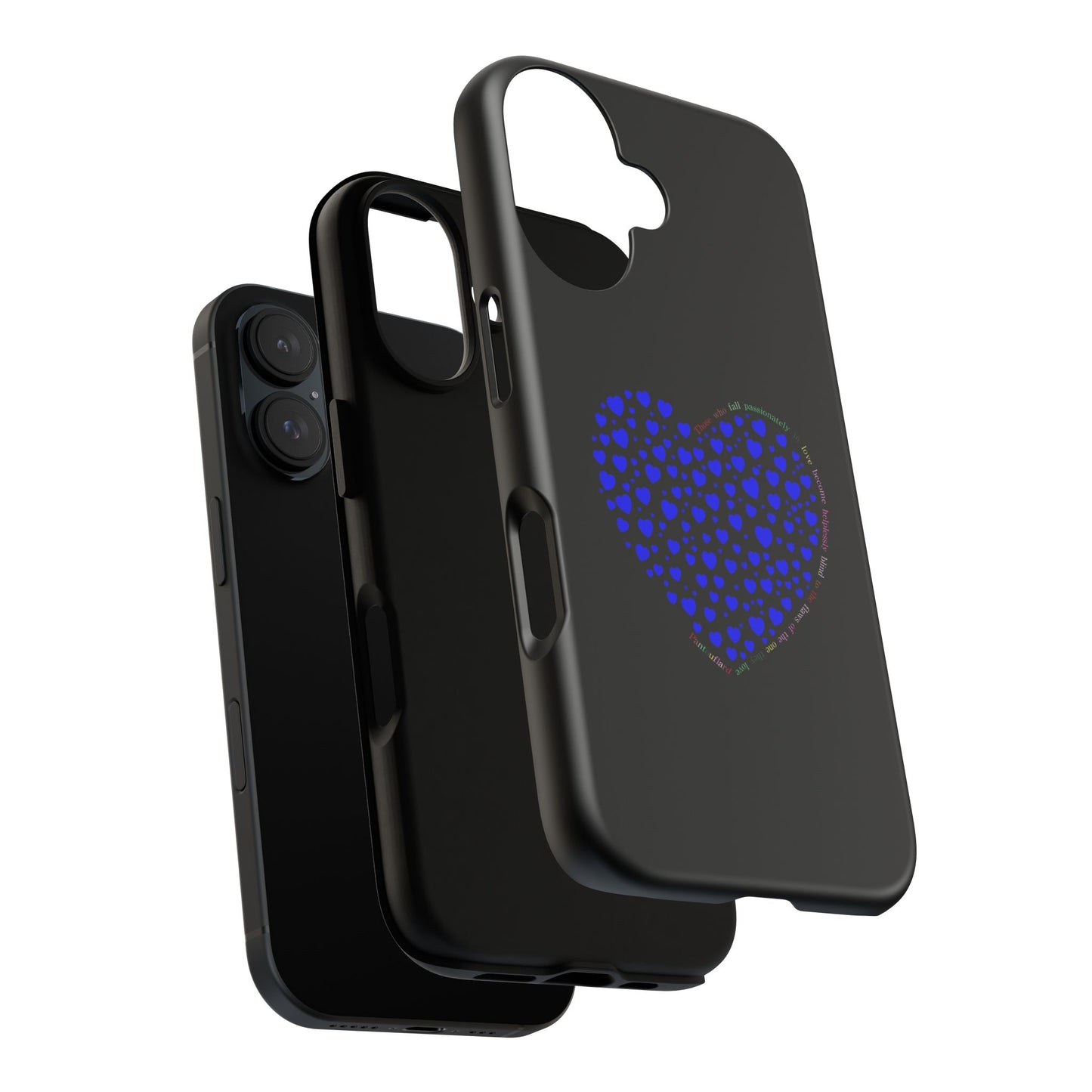 Fundas de corazón azul para teléfonos iPhone, Galaxy, Google Pixel (54 tipos)