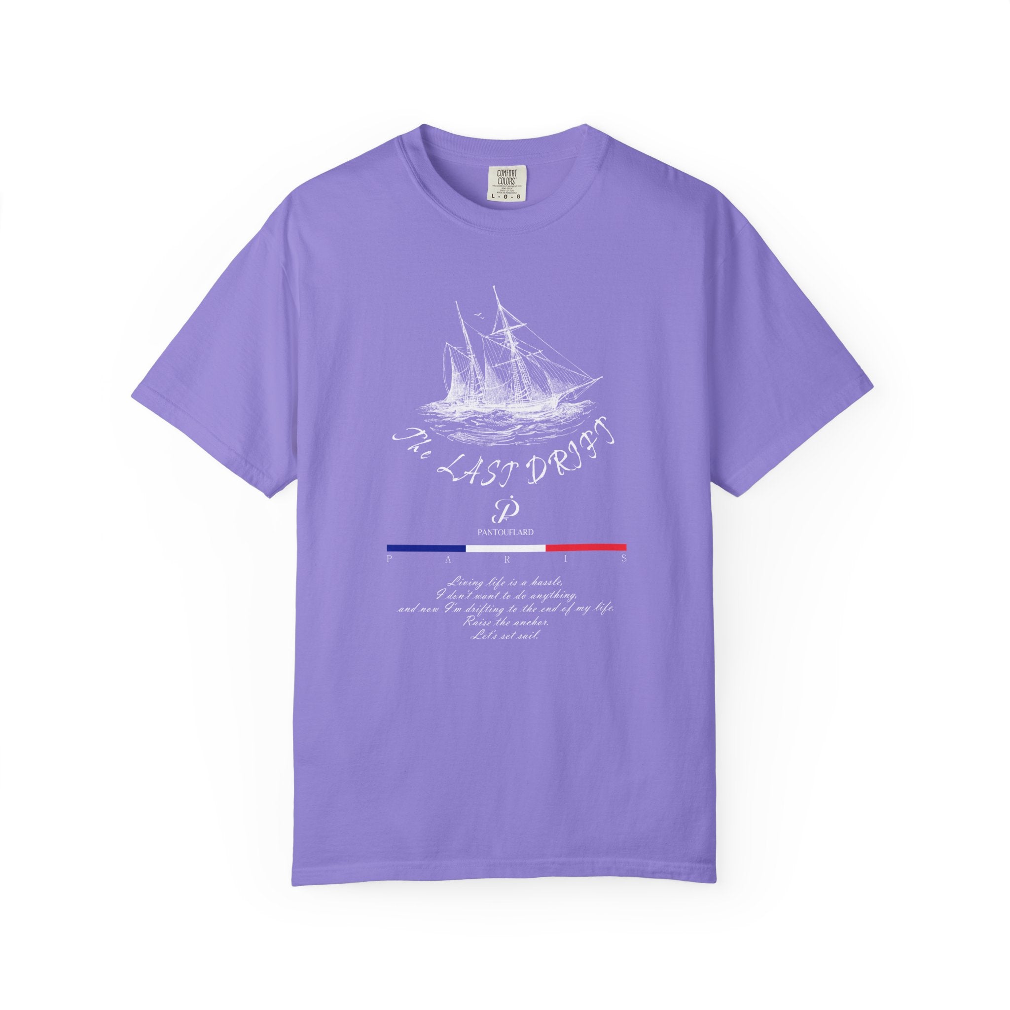 Unisex Navy Blue Nautical Ship The Last Drift 100% Cotton T-shirt