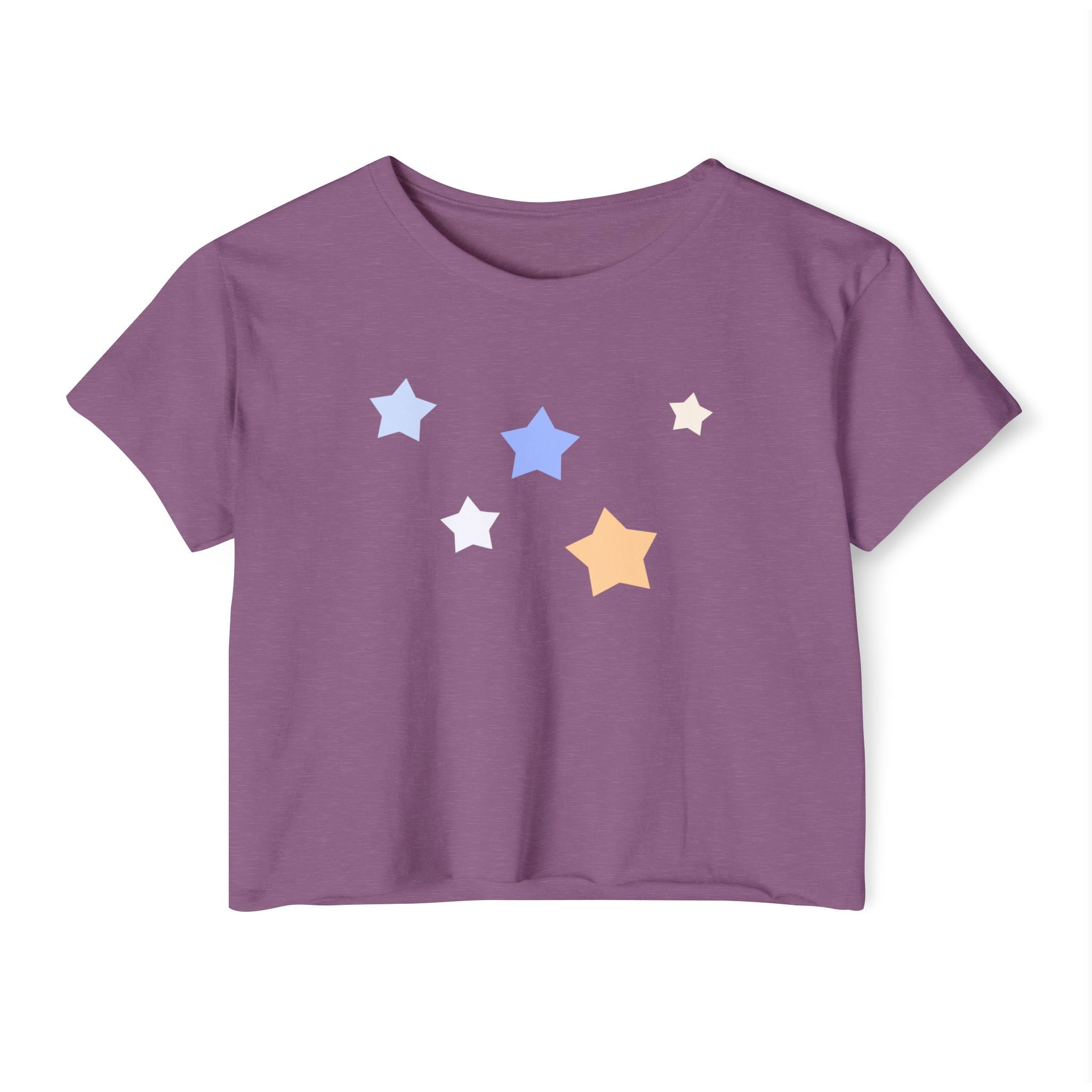 Women's Cassiopeia Constellation Graphic Crop Top - W-Shape Lightweight Festival Shirt
