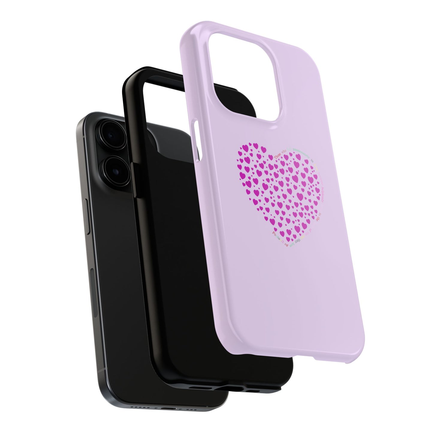 Pink Heart Design Tough iPhone Cases