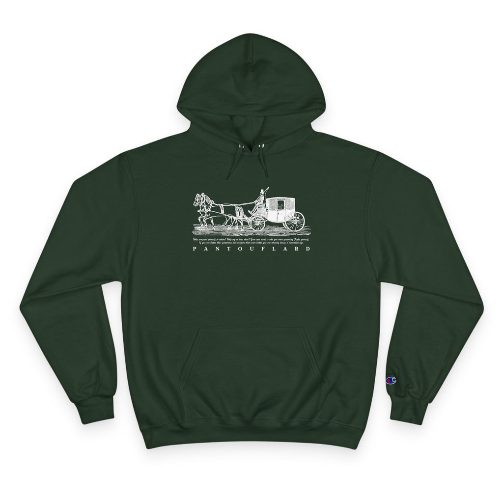 Old Money Equestrian Heritage Hoodie - The Timeless Carriage II (Champion Authentic Eco-Fleece)