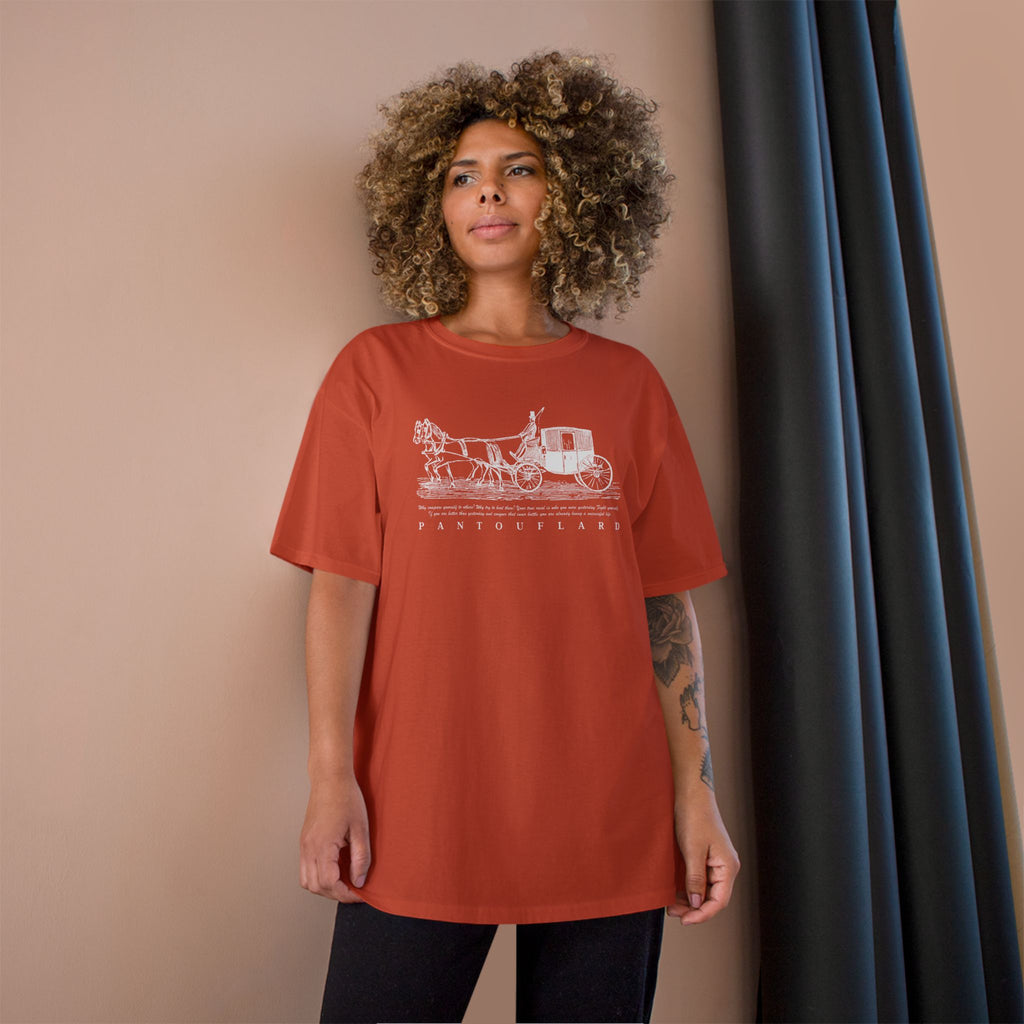 Unisex Charcoal Champion Vintage Carriage 100% Cotton T-Shirt