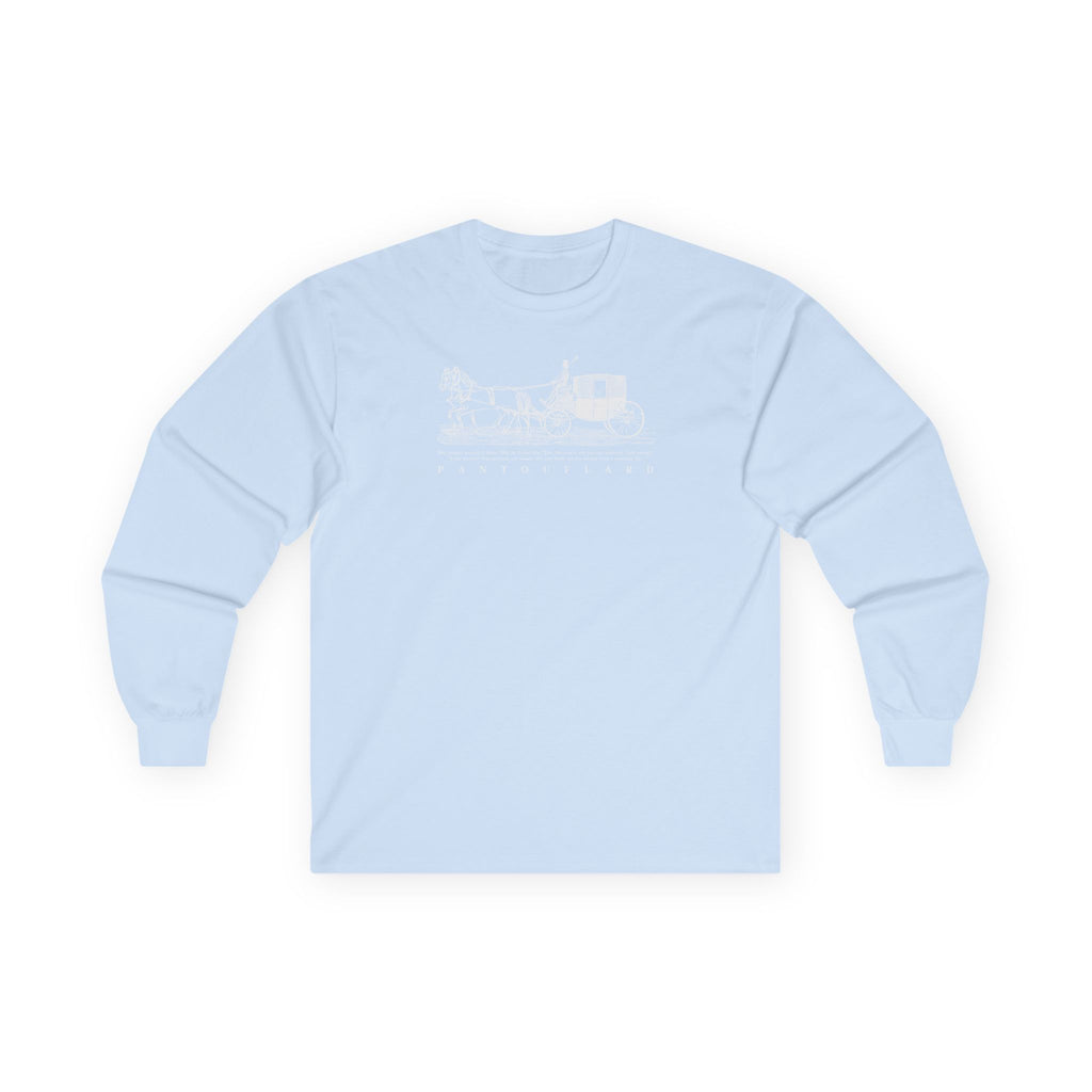 Unisex Black Pantouflard Carriage Cotton Long Sleeve Tee