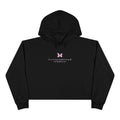 Women's Peach Floral Butterfly Spring Quote Cotton Blend Crop Hoodie