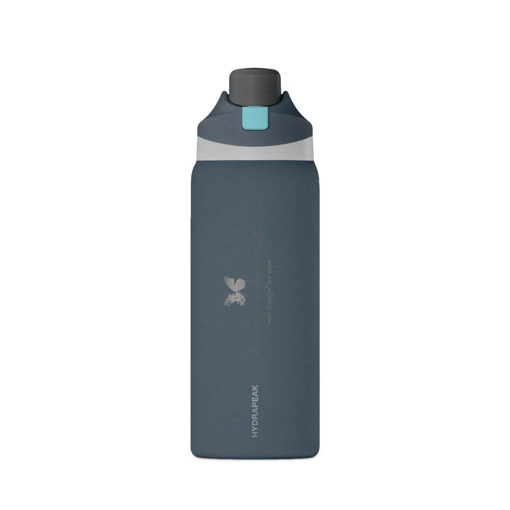 Lavender Romantic Floral Butterfly Quote 32oz Stainless Steel Oasis Water Bottle
