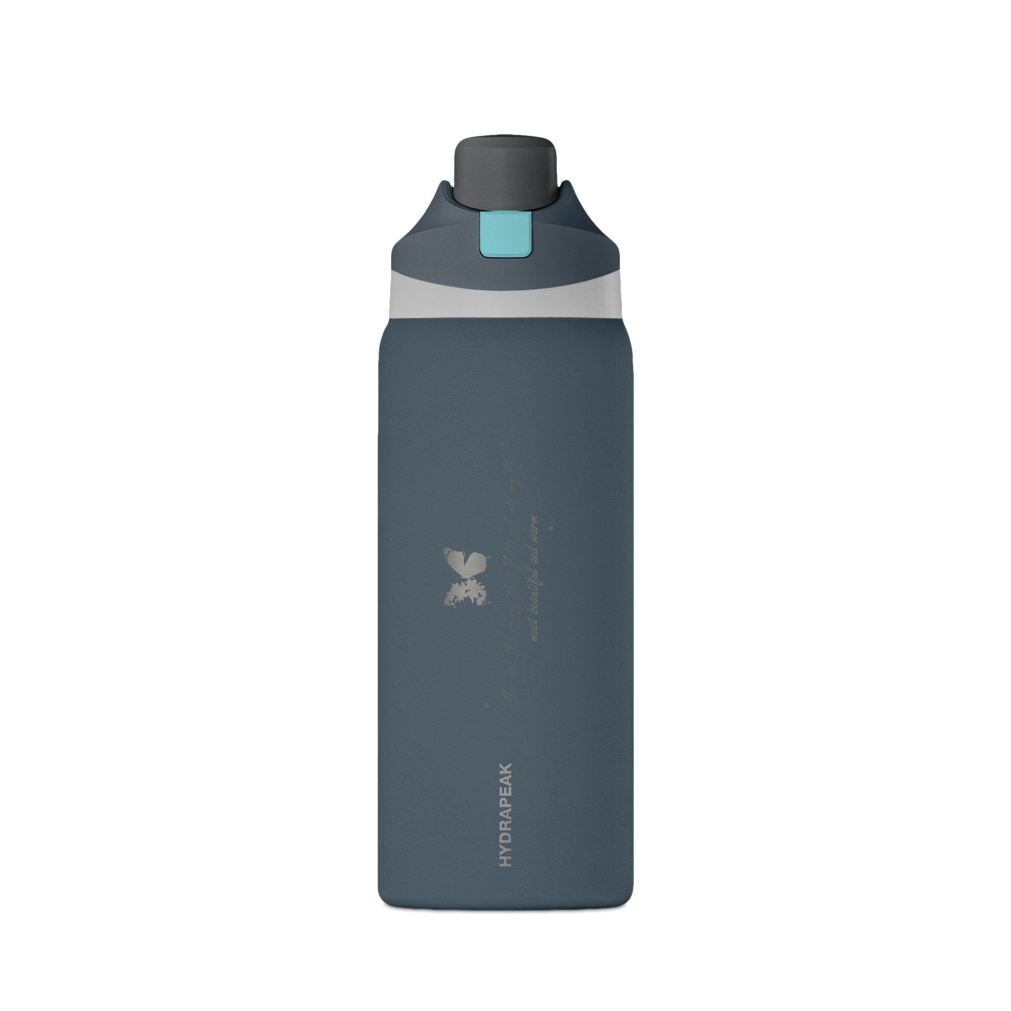 Lavender Romantic Floral Butterfly Quote 32oz Stainless Steel Oasis Water Bottle
