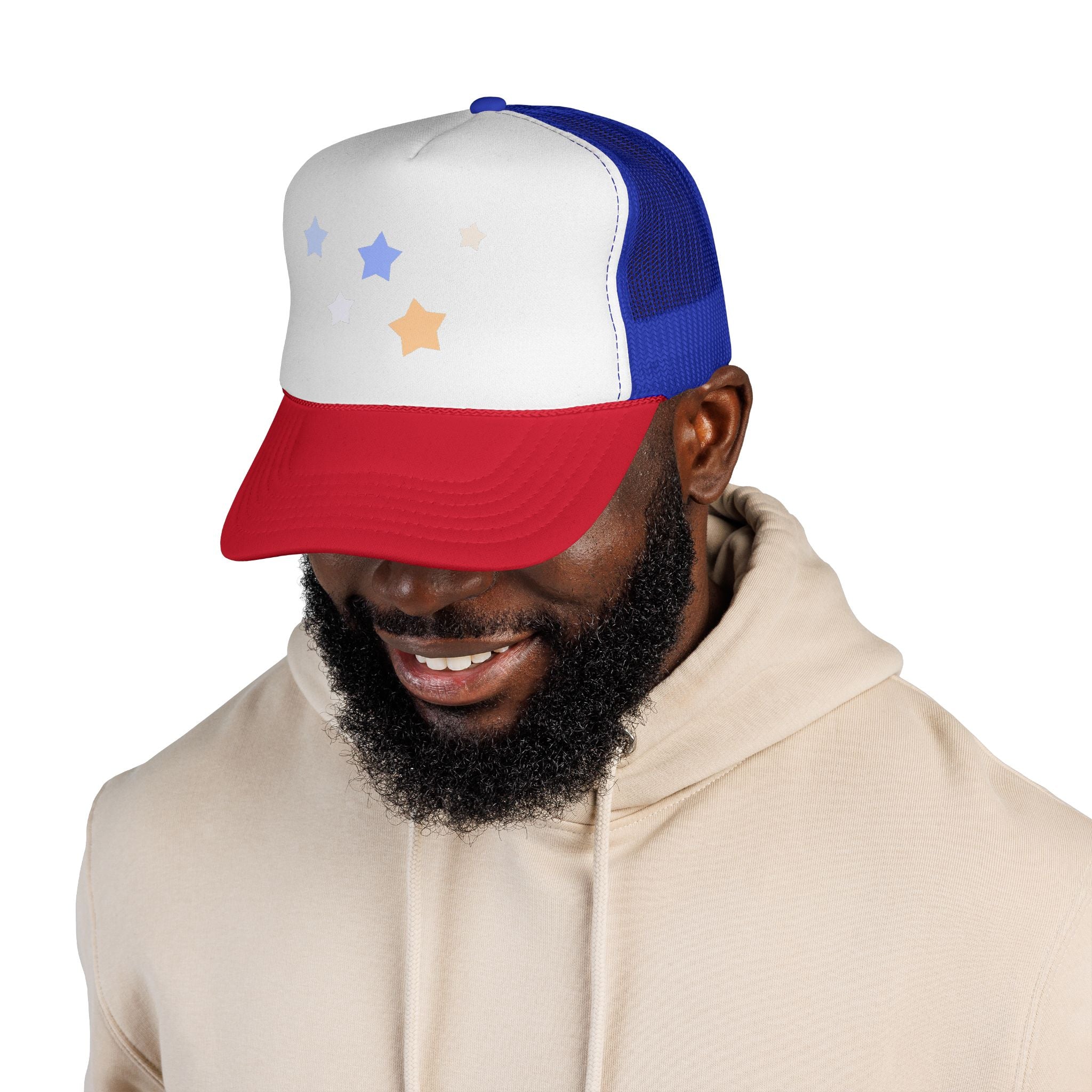Unisex Cassiopeia Star Print Polyester Trucker Cap