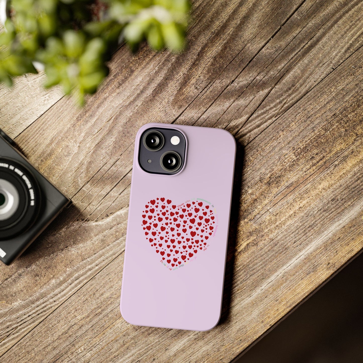 Funda delgada Red Heart para iPhone