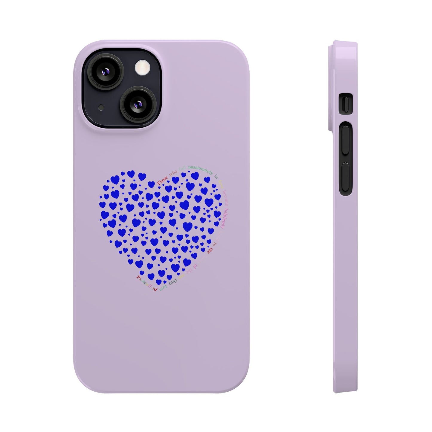 Funda delgada para iPhone Blue Heart