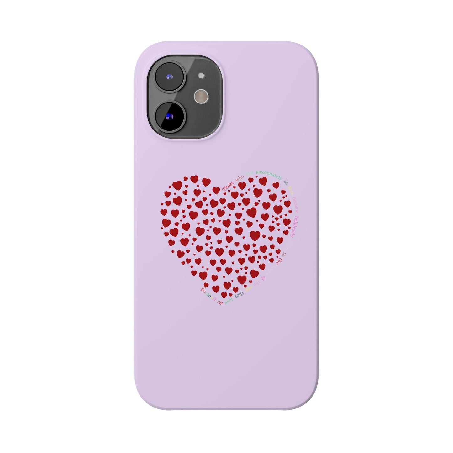 Funda delgada Red Heart para iPhone