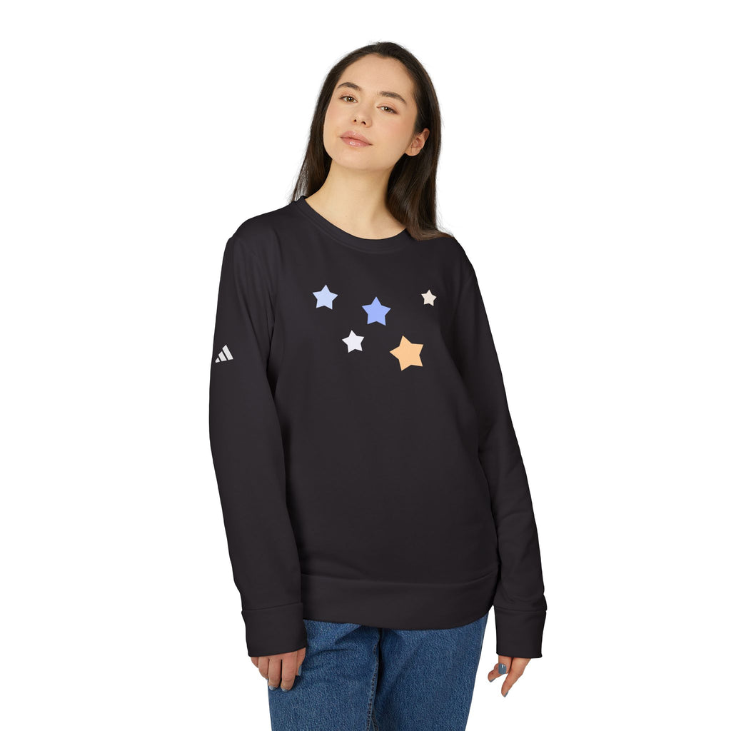 Unisex Royal Blue Kitschy Cassiopeia Constellation BCI Cotton Adidas Sweatshirt
