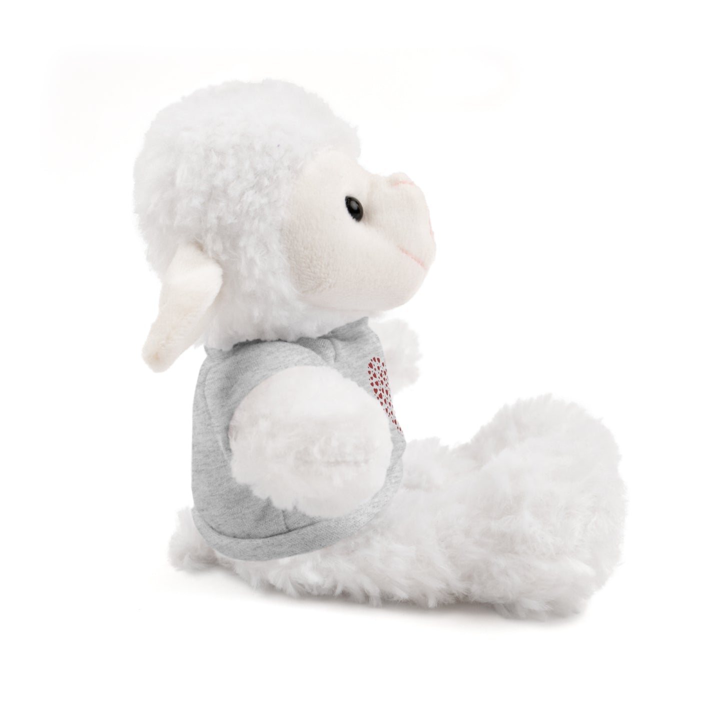 Personalized Stuffed Animal with Red Heart T-Shirt