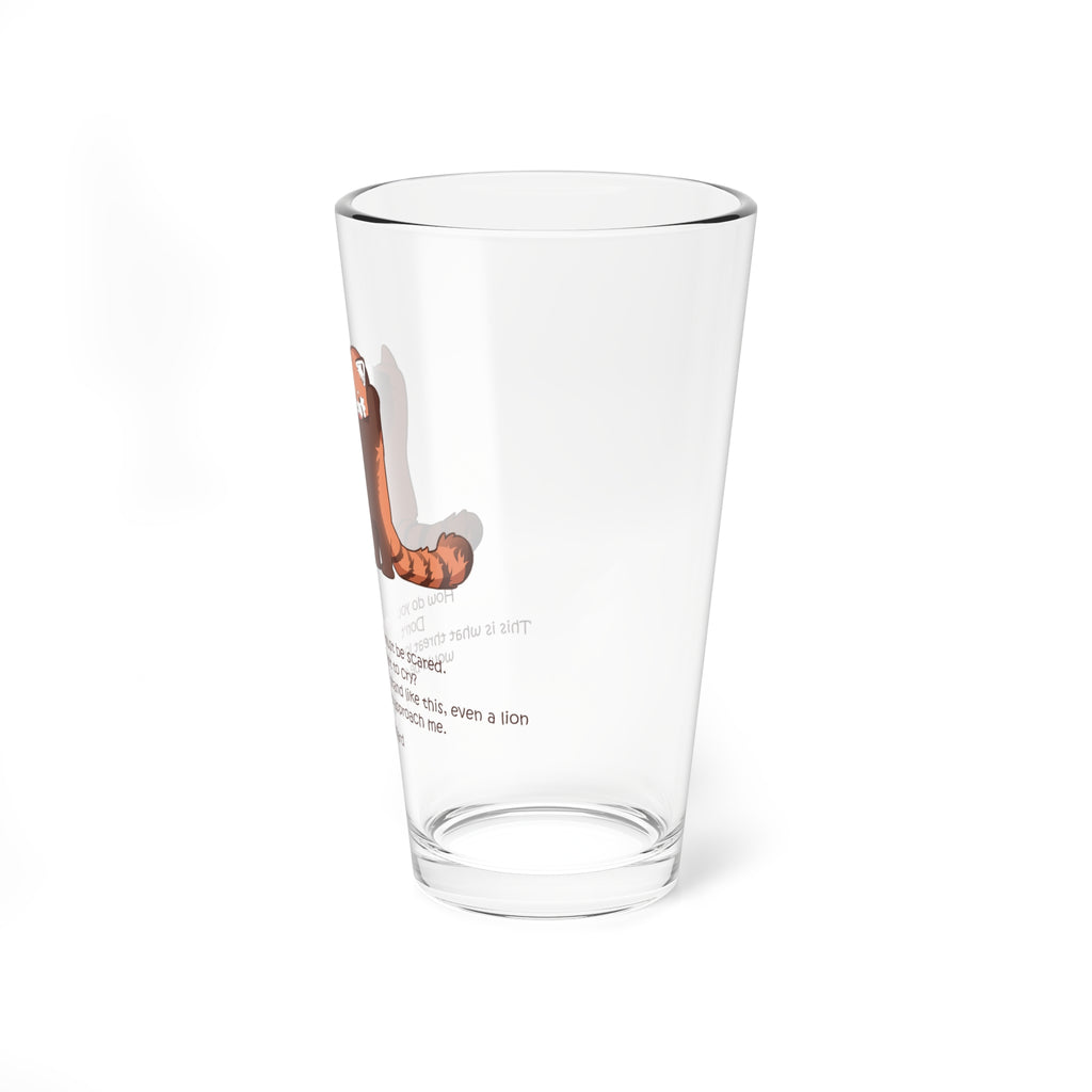 Clear Pantouflard 'Intimidating' Red Panda Solid Glass Mixer