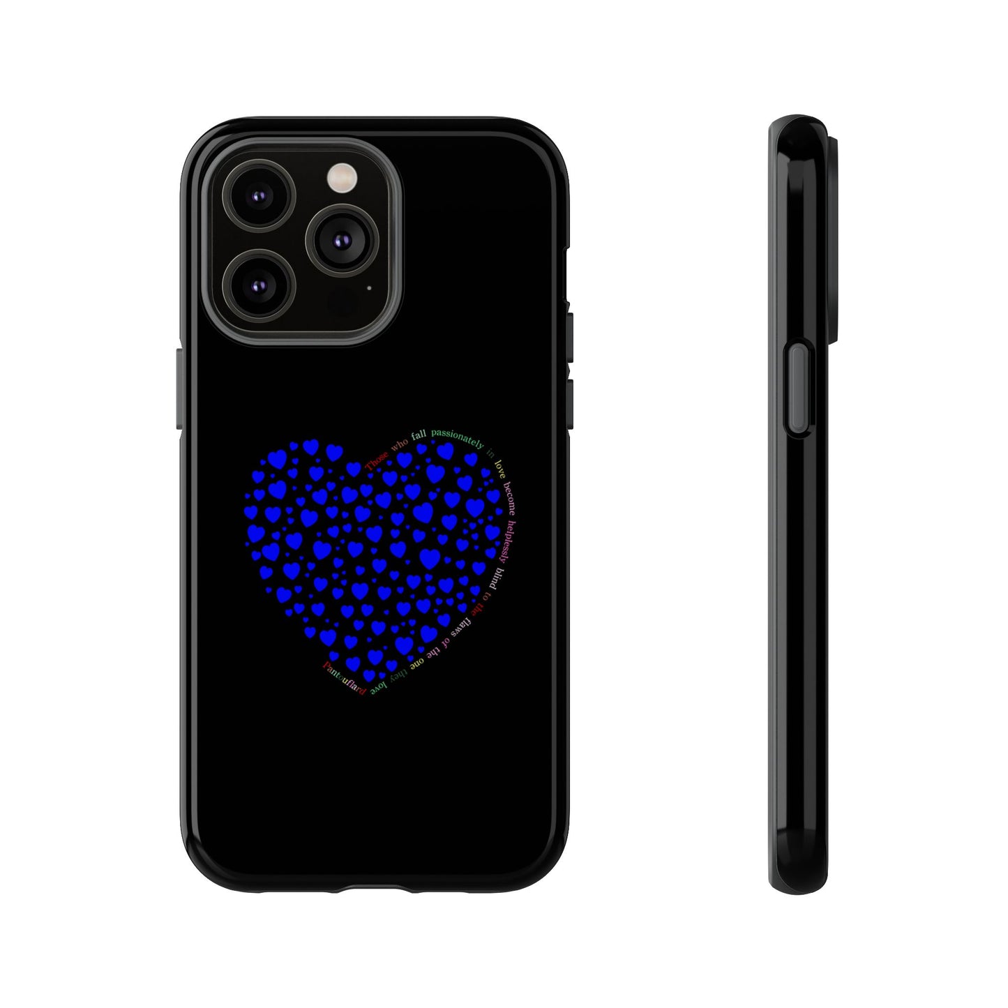 Fundas de corazón azul para teléfonos iPhone, Galaxy, Google Pixel (54 tipos)