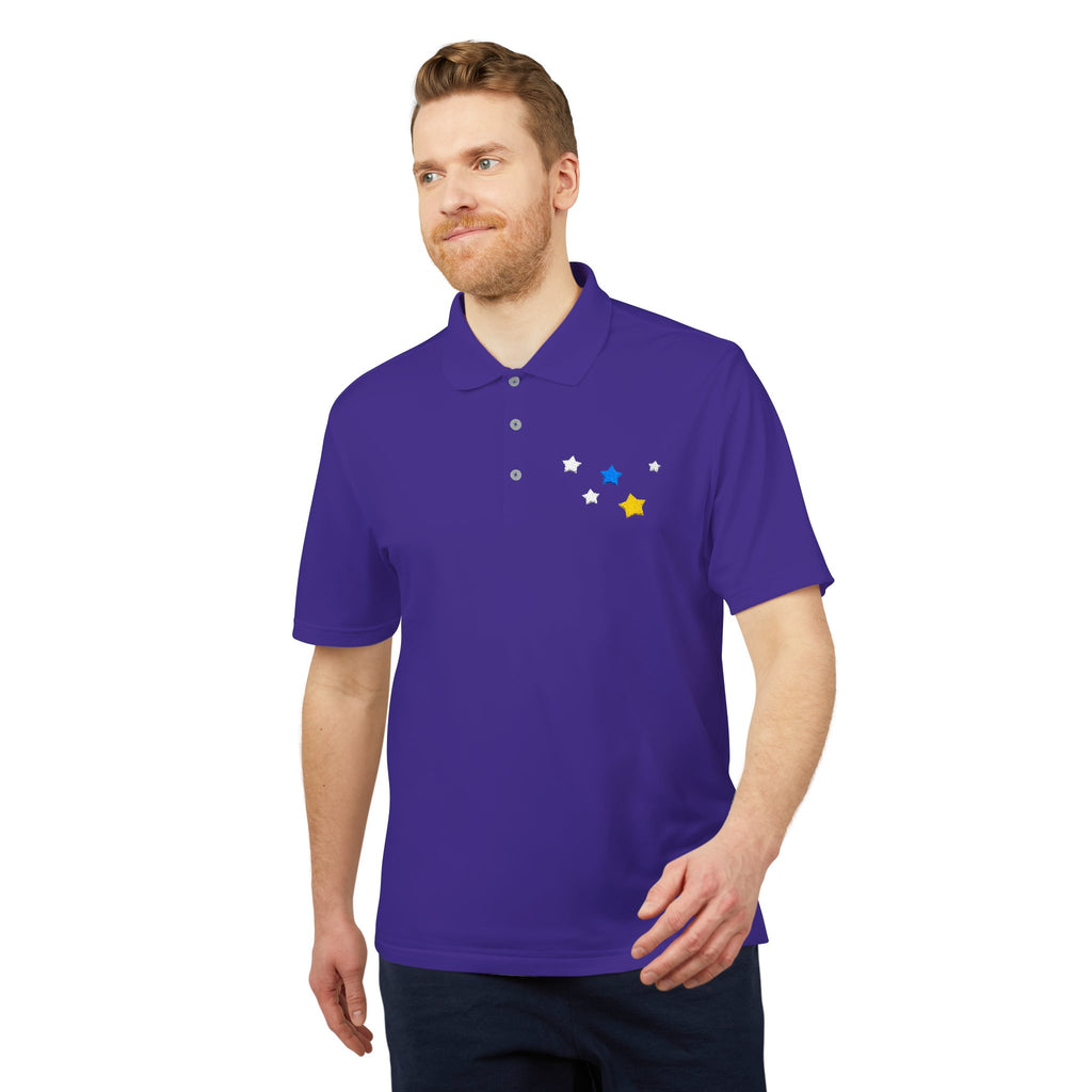 Adidas Unisex Cassiopeia Constellation Embroidered Polo - W-Shape Performance Shirt