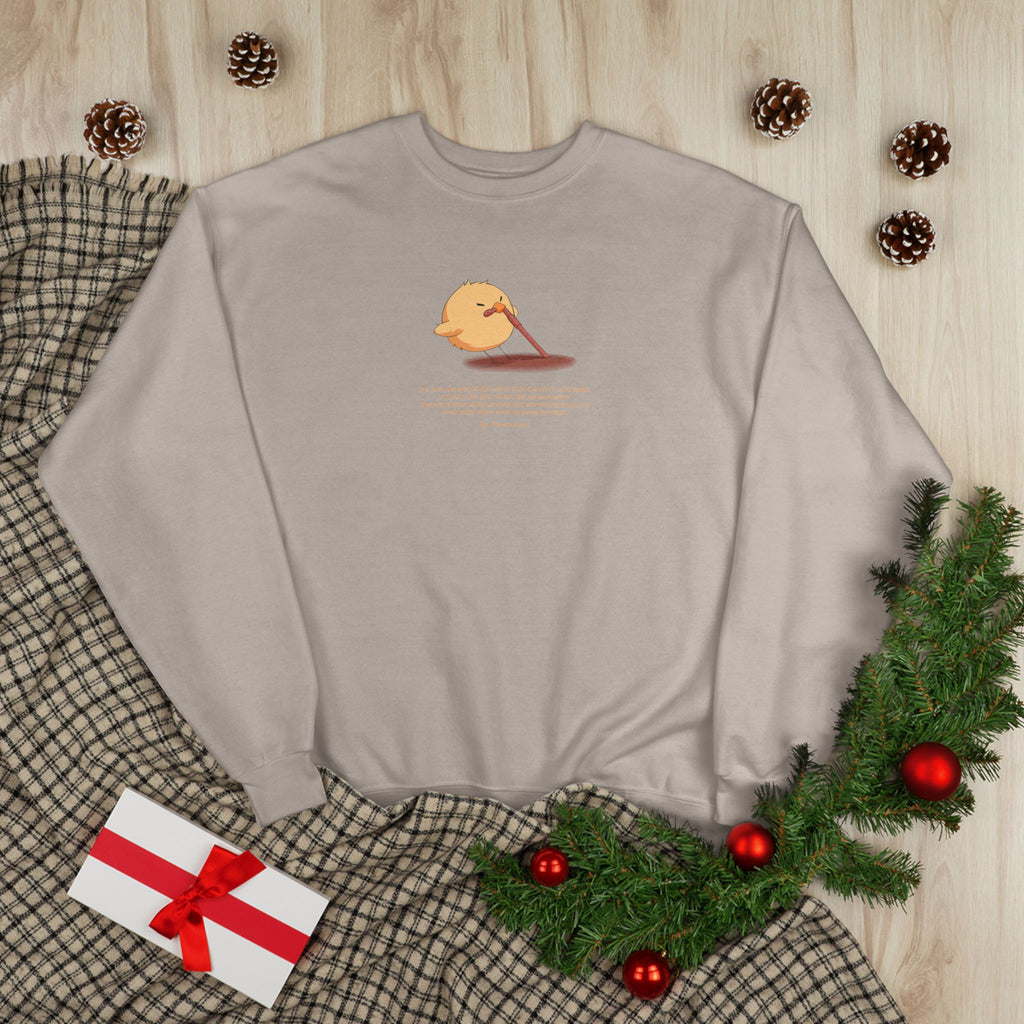 Funny Early Bird Parody Sweatshirt | "The Late Bird Gets The Feast" Sarcastic Quote | Hanes Soft Eco-Fleece Pullover (S-3XL)