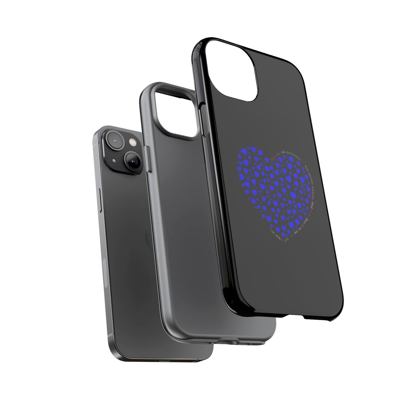 Fundas de corazón azul para teléfonos iPhone, Galaxy, Google Pixel (54 tipos)