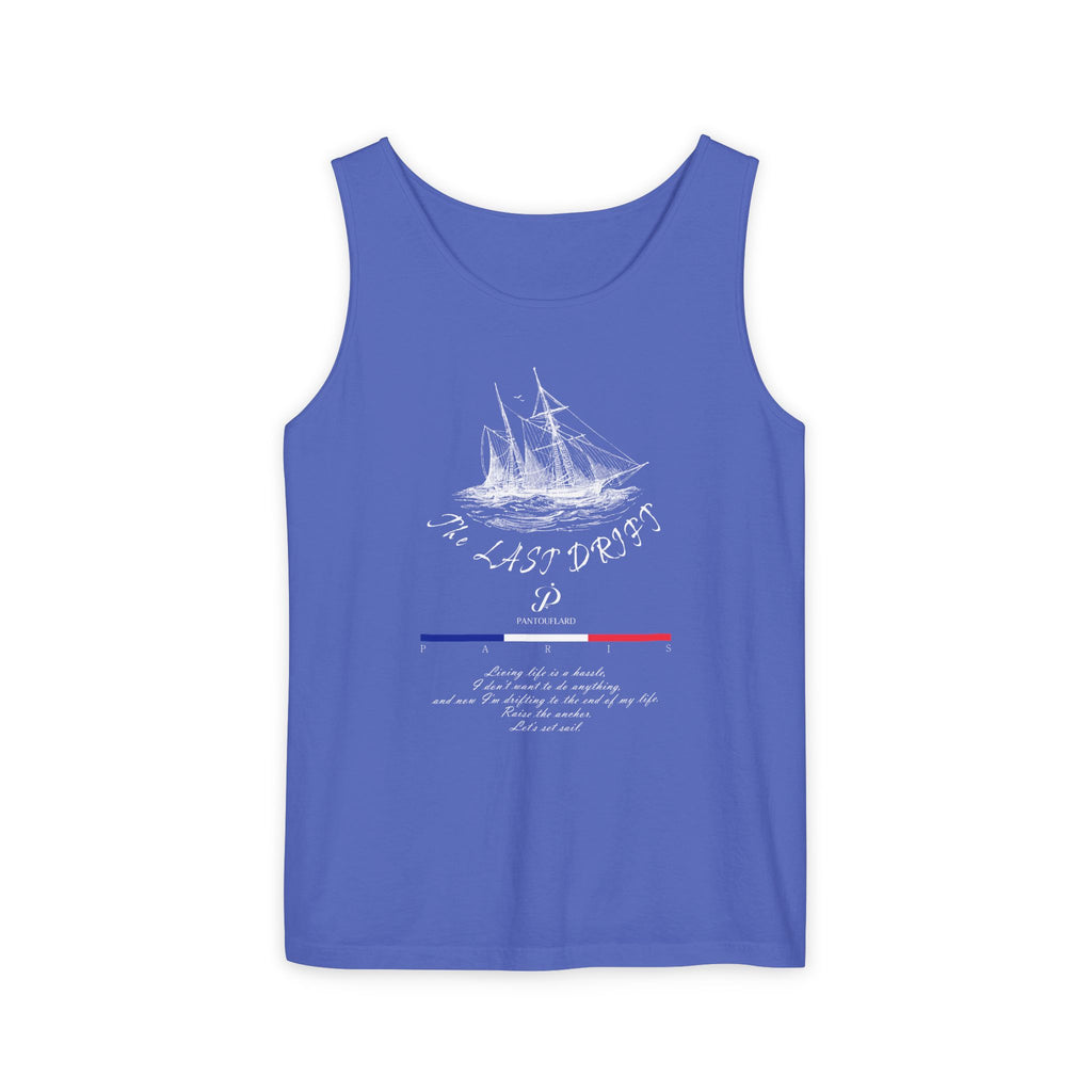 Unisex Black Last Drift Cotton Garment-Dyed Tank Top
