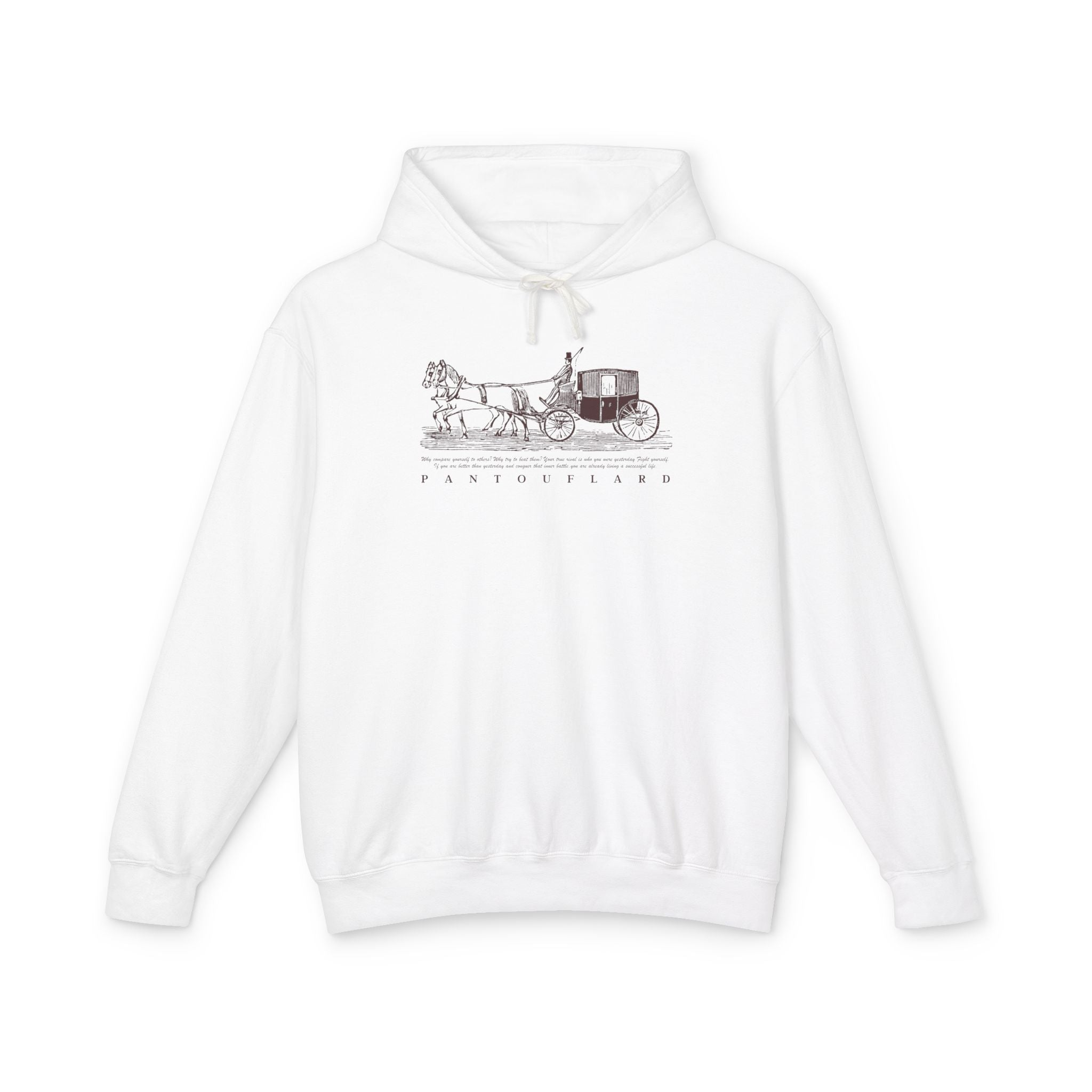 Old Money Equestrian Heritage Hoodie - The Timeless Carriage I (Lightweight 100% Cotton)