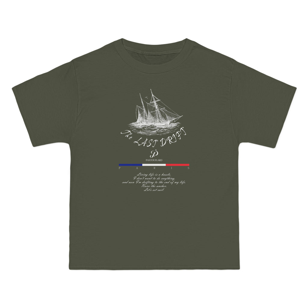 Unisex Black Hanes Vintage Ship Graphic 100% Cotton T-Shirt