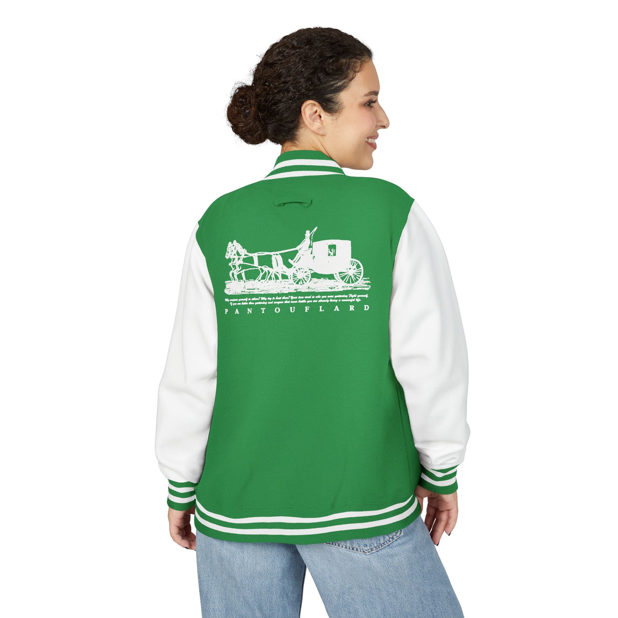Unisex Navy Pantouflard Carriage Cotton Blend Jacket