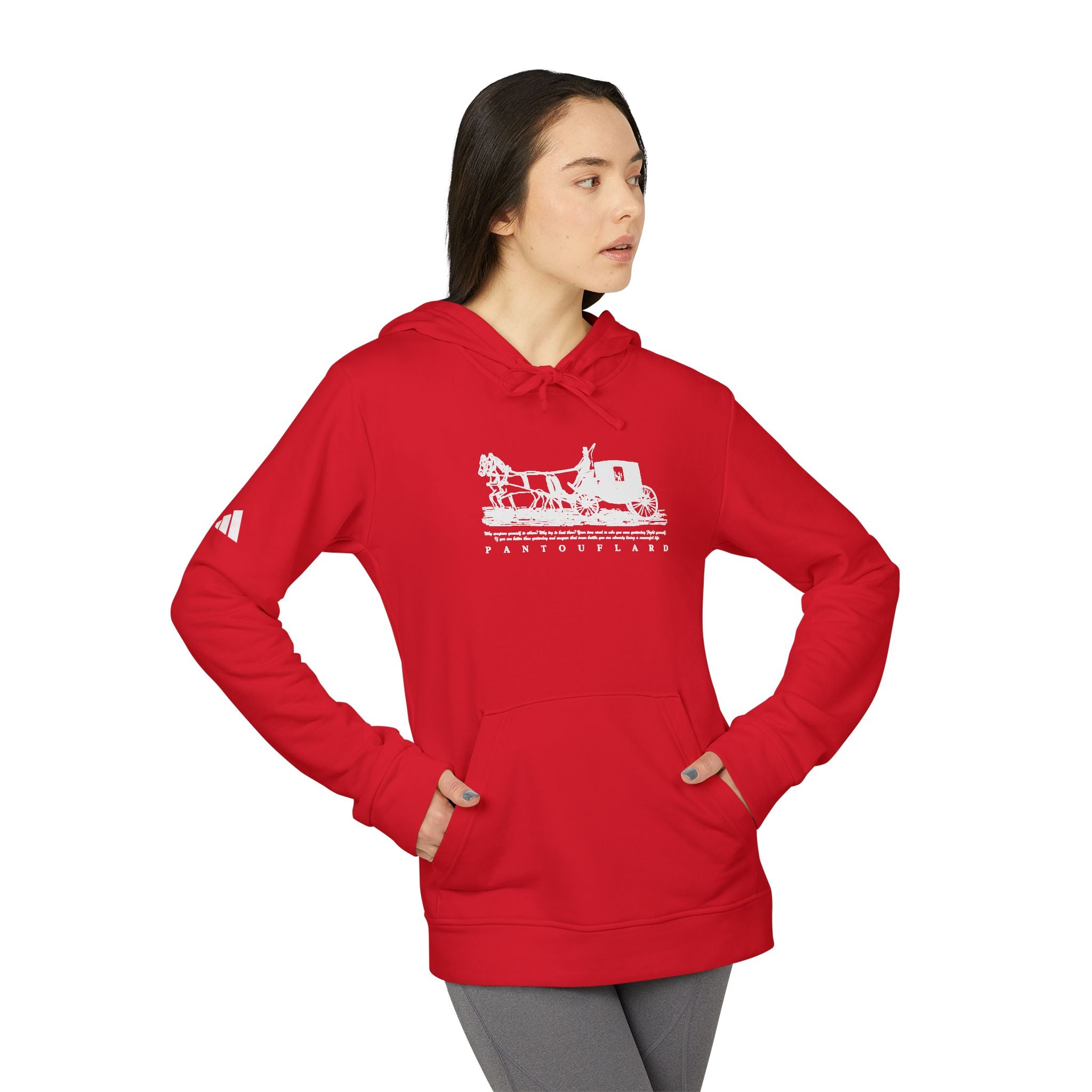 Old Money Tennis Club Hoodie - The Timeless Carriage II (Authentic Adidas Performance Fleece)