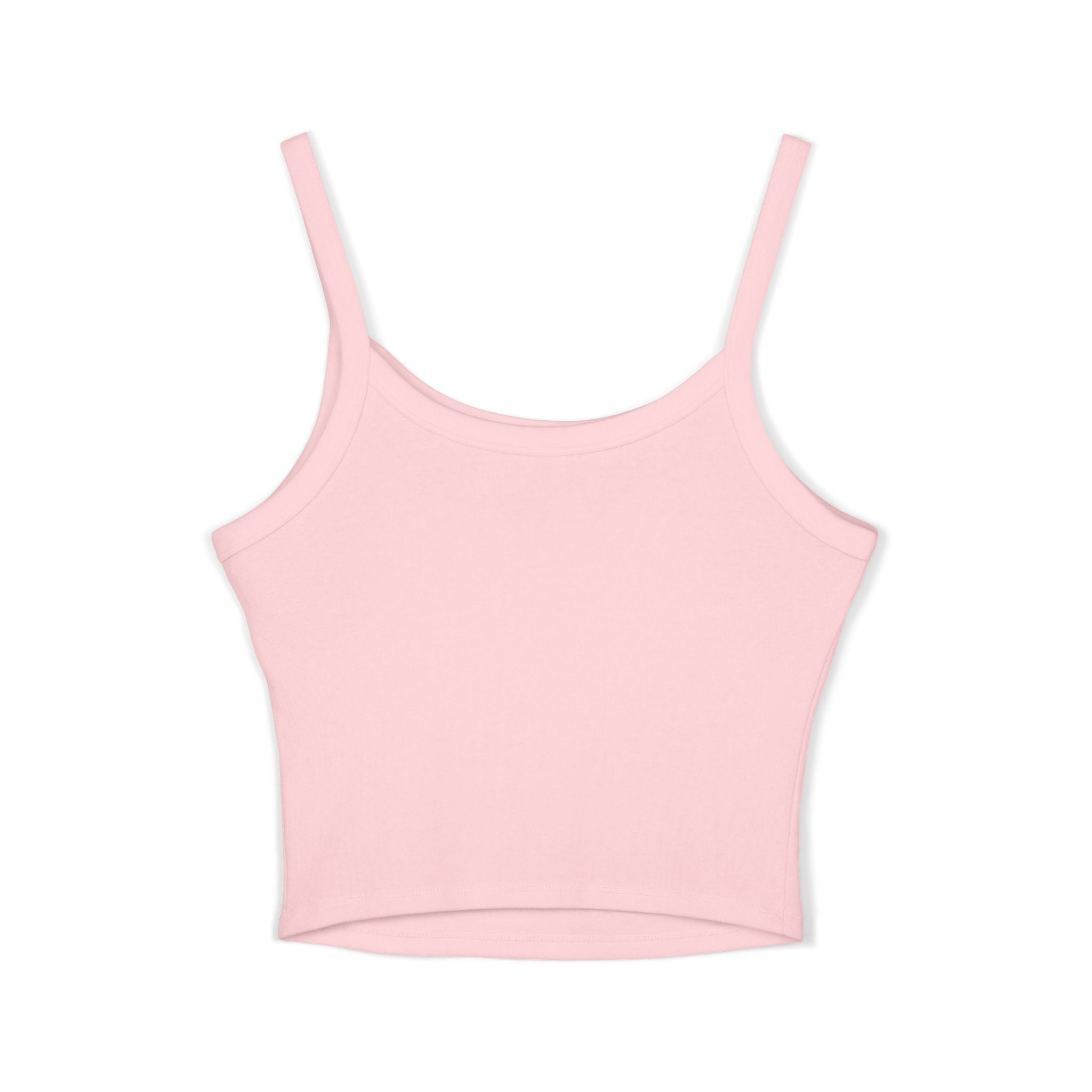 Women's Pink Floral Butterfly Spring Quote Cotton Blend Spaghetti Strap Tank Top