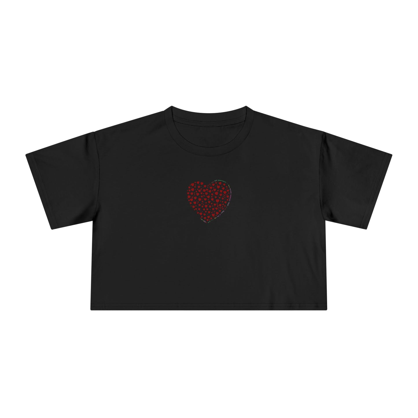 Basic Crop T-Shirt (Red Heart)