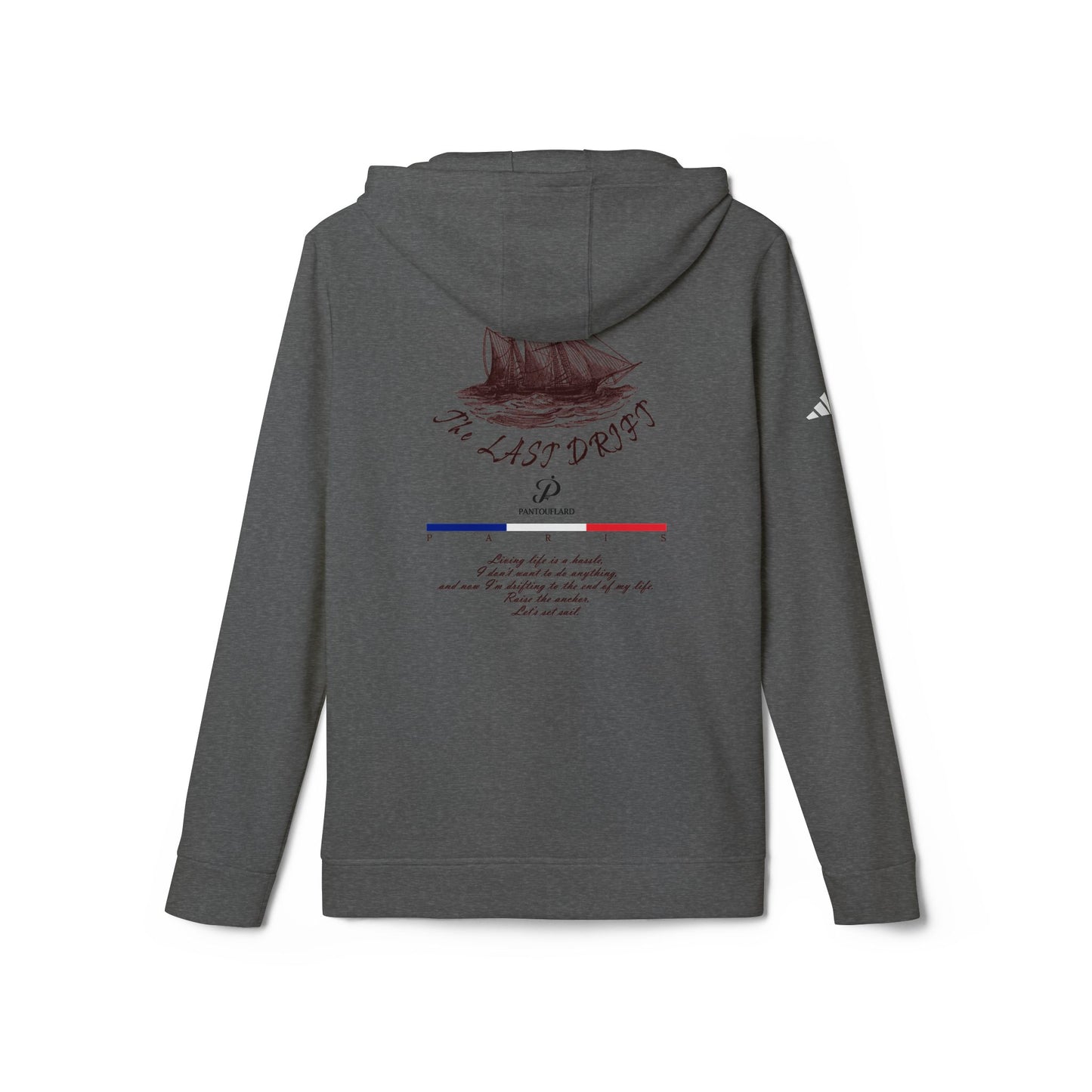 Sudadera con capucha de forro polar unisex Adidas® con diseño náutico, ropa urbana acogedora, conjunto casual, regalo para él/ella, comodidad diaria, ropa deportiva