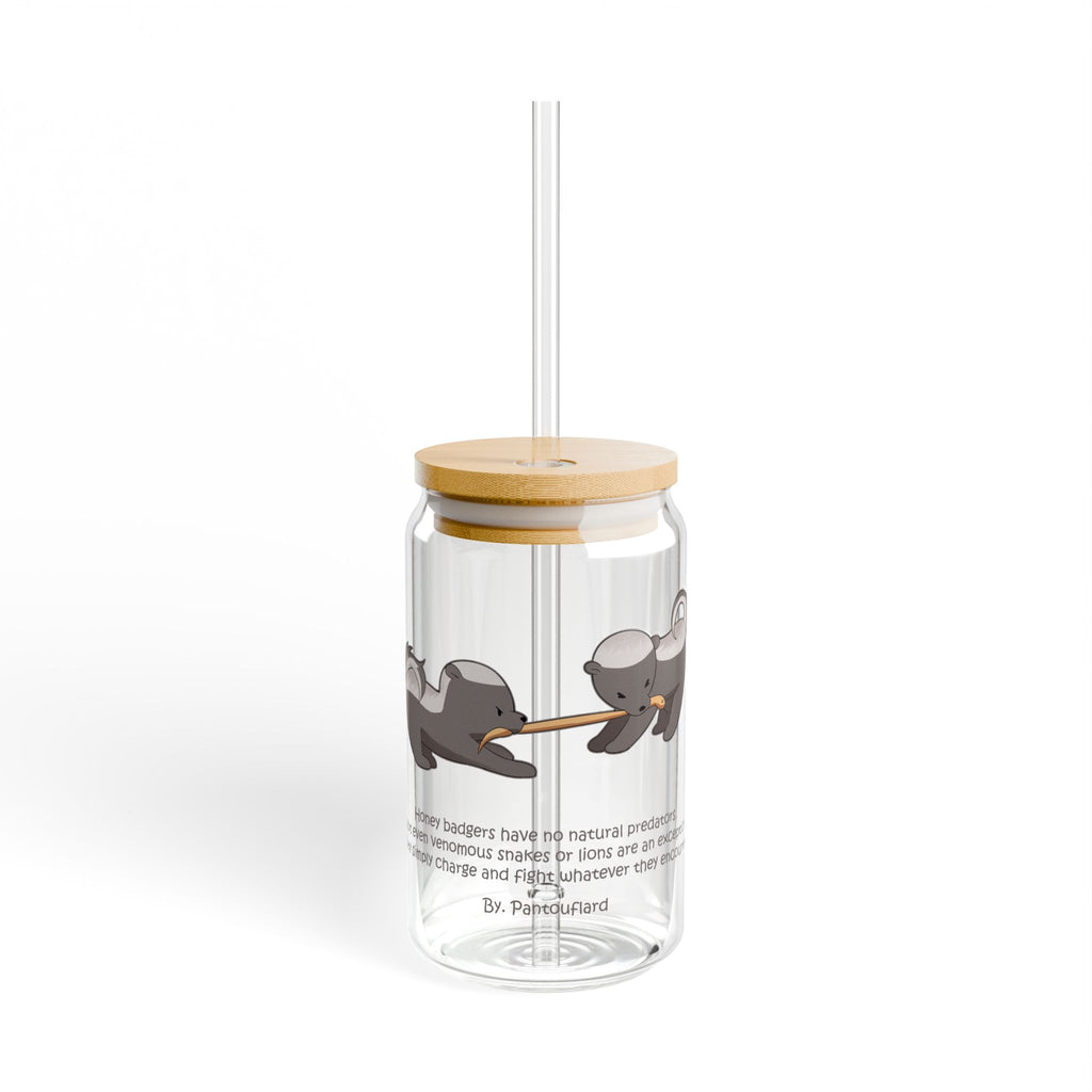 Clear Pantouflard Fearless Honey Badger Tempered Glass Sipper