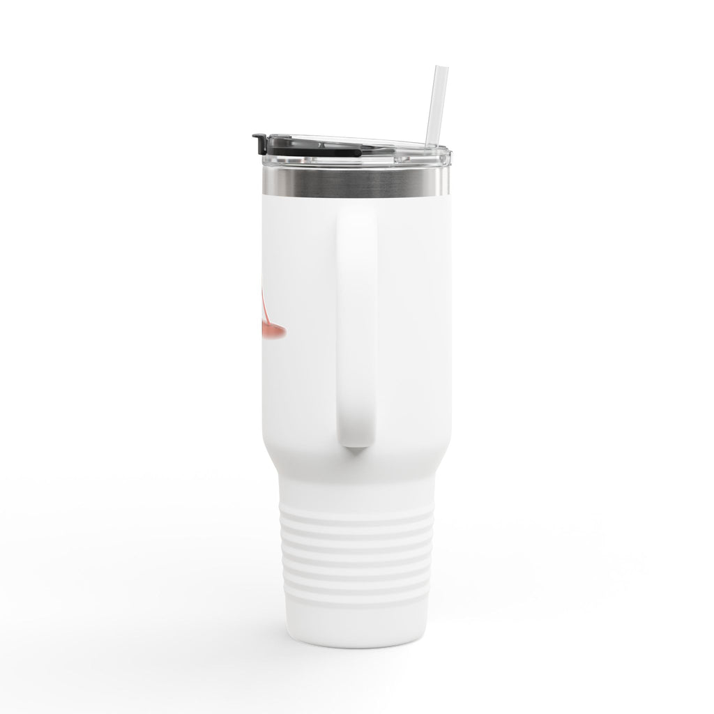 Black Cute Chick Pulling Worm 40oz Stainless Steel Insulated Travel Mug