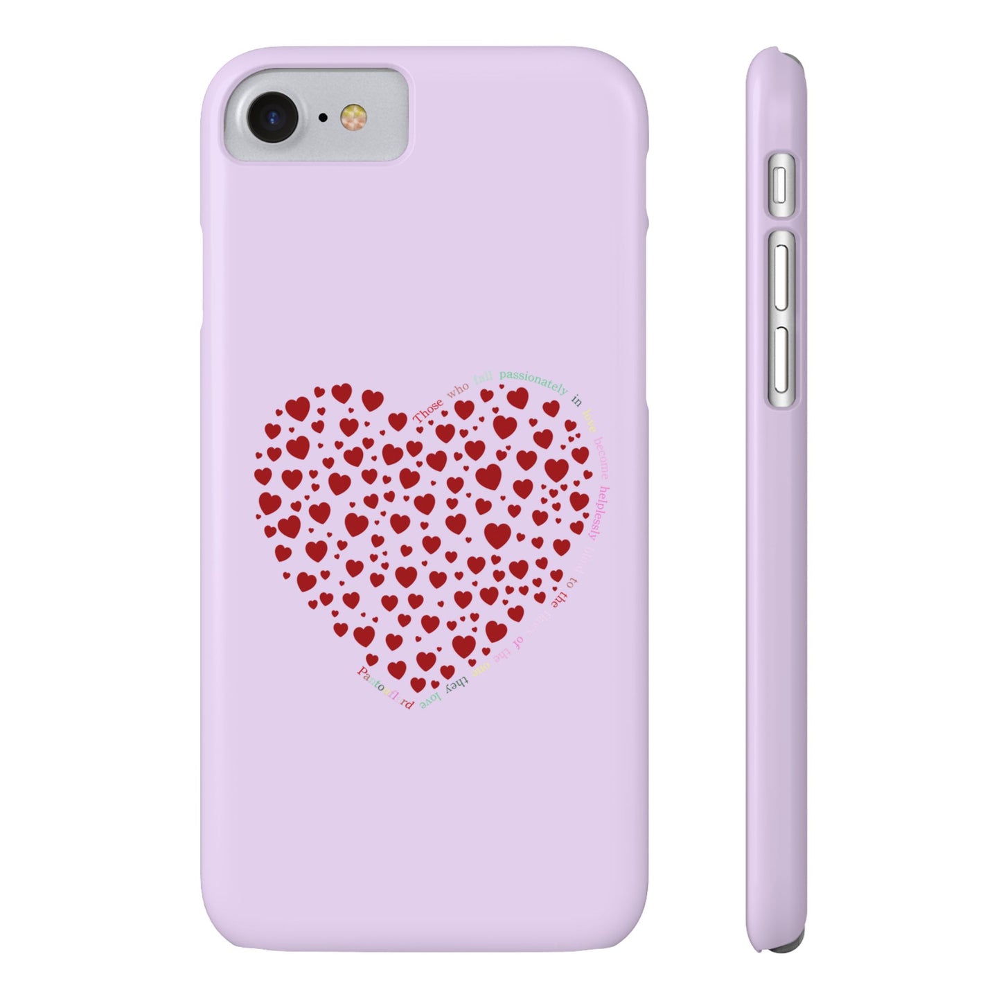 Funda delgada Red Heart para iPhone