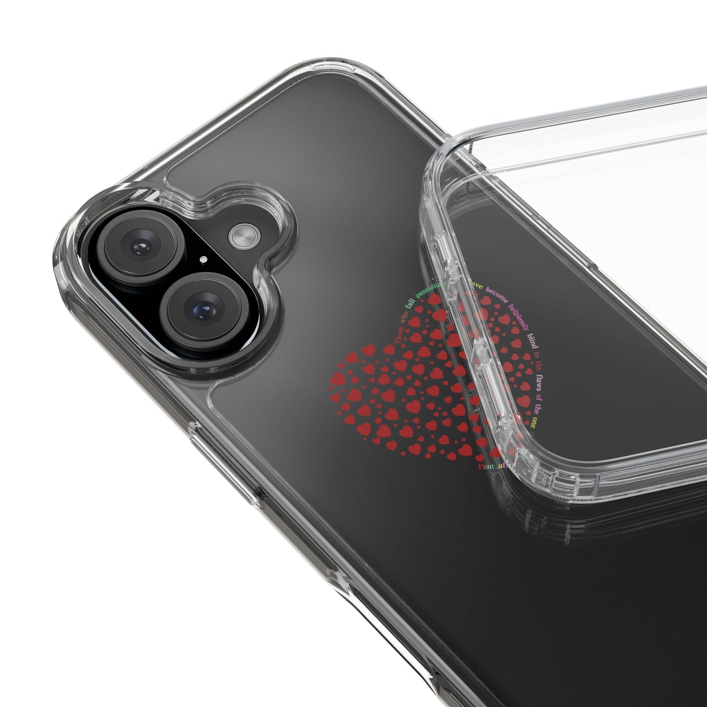 Red Heart Clear Phone Case