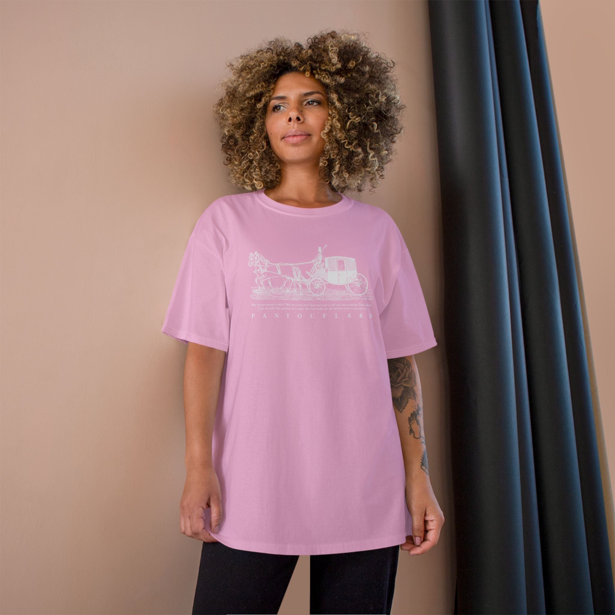 Unisex Charcoal Champion Vintage Carriage 100% Cotton T-Shirt