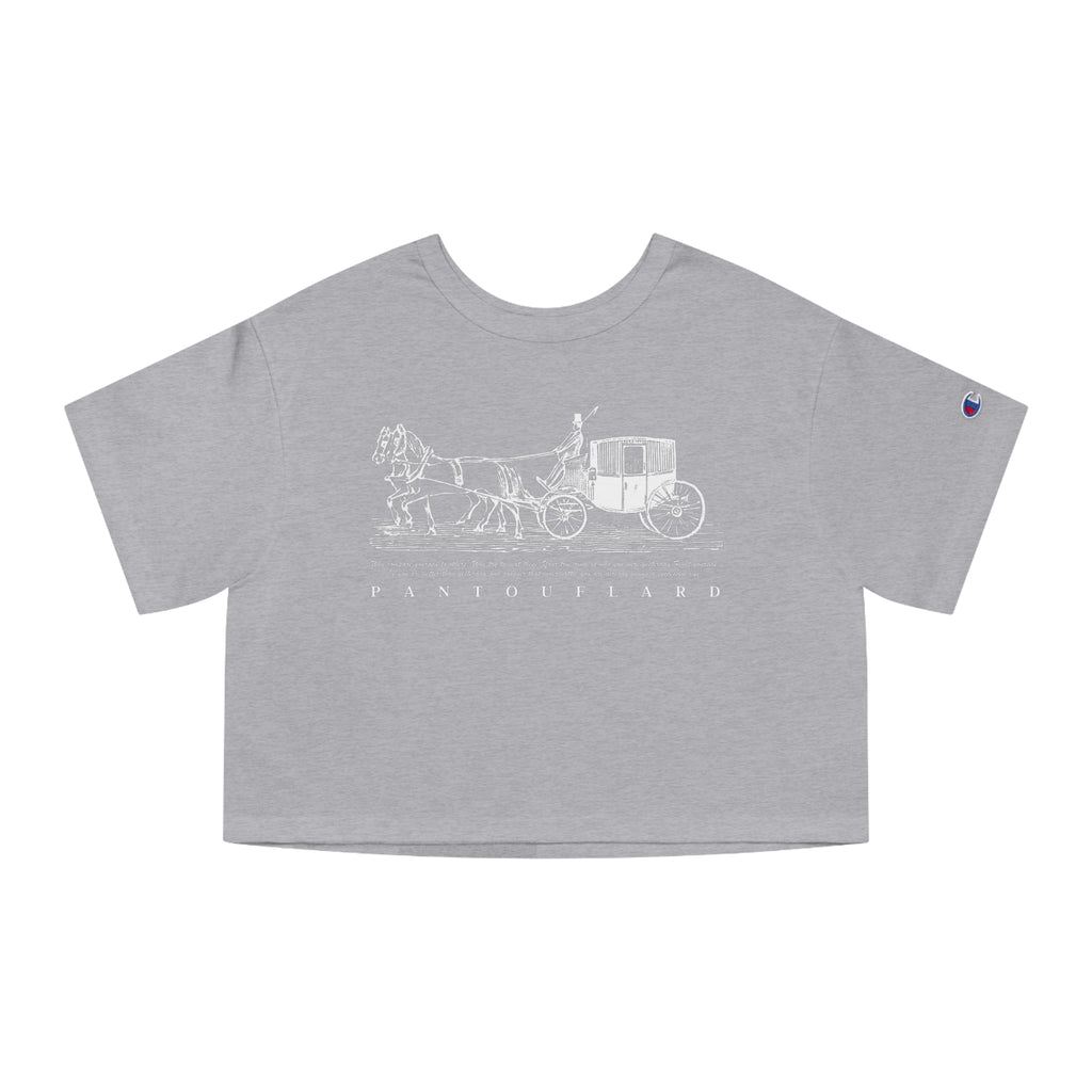 Old Money Equestrian Cropped Tee - The Timeless Carriage II (Champion Heritage T453W)