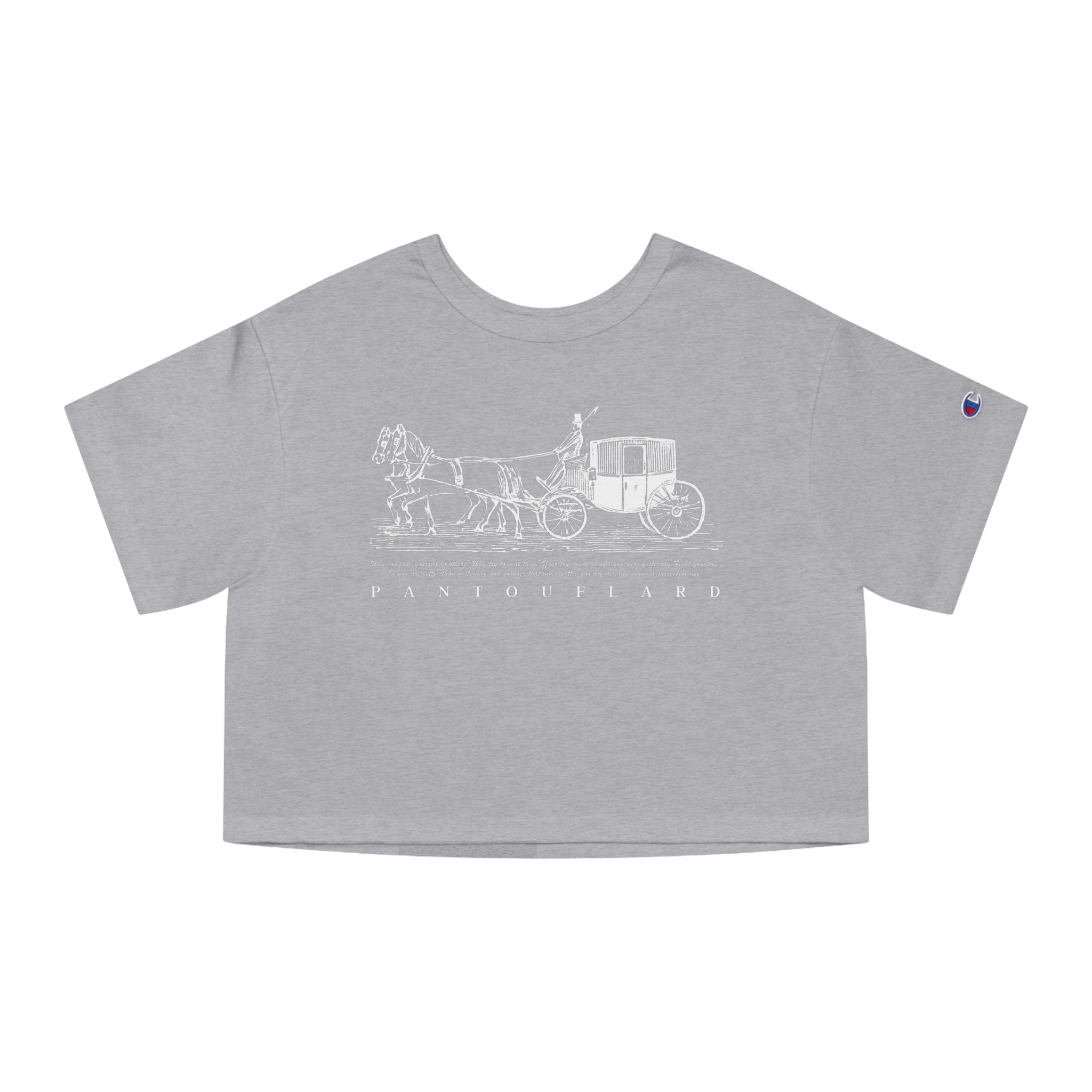 Old Money Equestrian Cropped Tee - The Timeless Carriage II (Champion Heritage T453W)