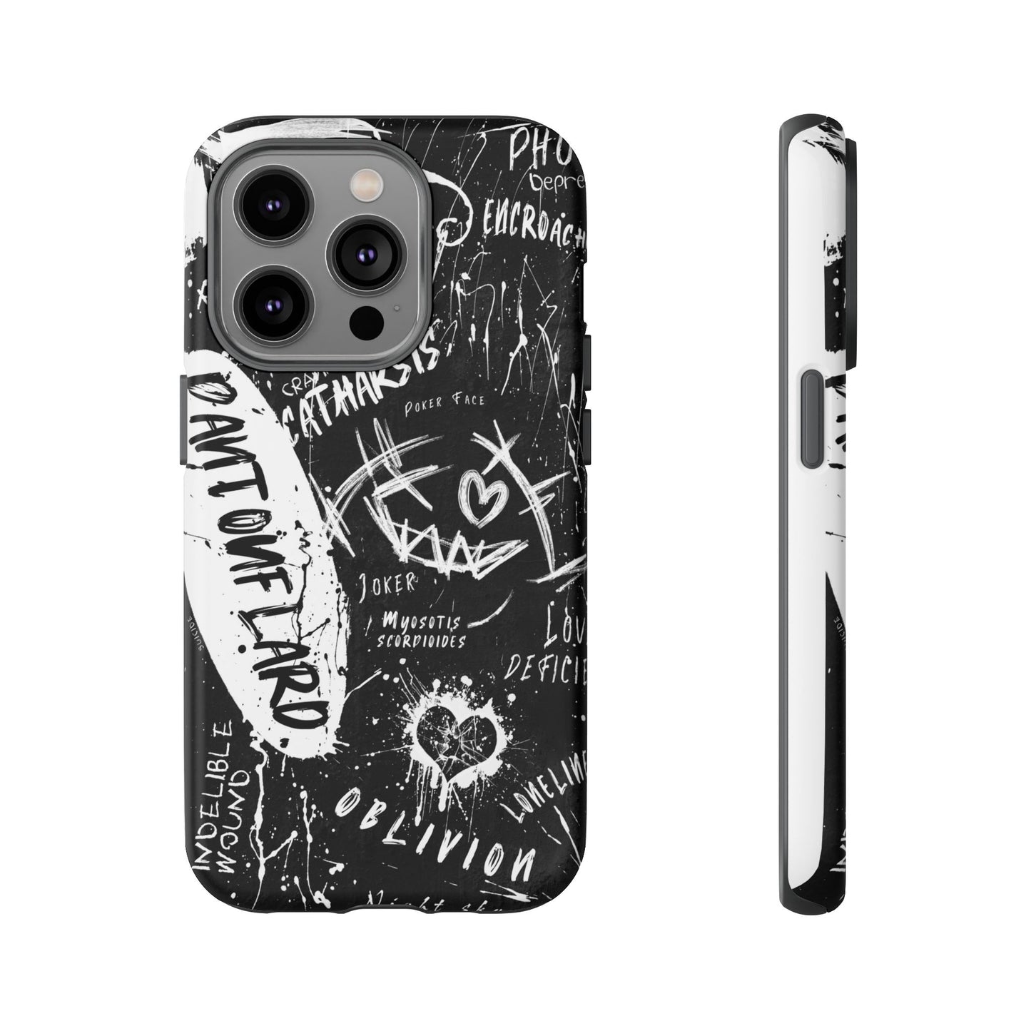 Fundas resistentes: funda atrevida para iPhone, Galaxy, Google Pixel, diseño de grafiti negro, estética urbana, regalo para amantes del arte, accesorios de teléfono modernos, estilo callejero