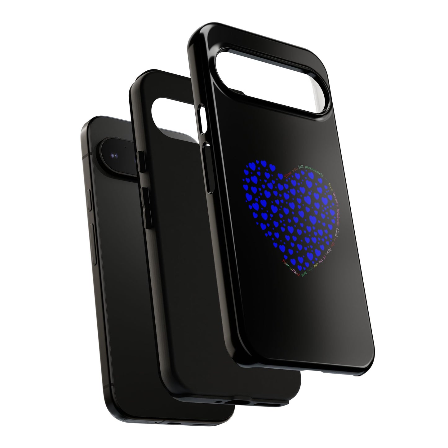 Fundas de corazón azul para teléfonos iPhone, Galaxy, Google Pixel (54 tipos)
