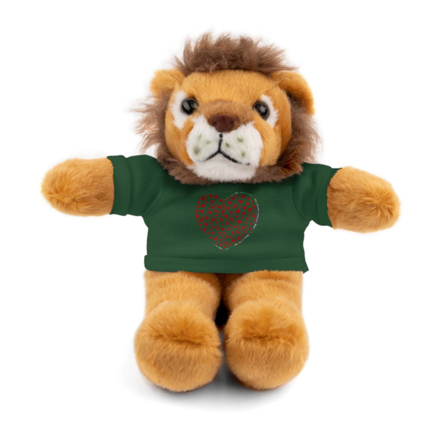 Personalized Stuffed Animal with Red Heart T-Shirt
