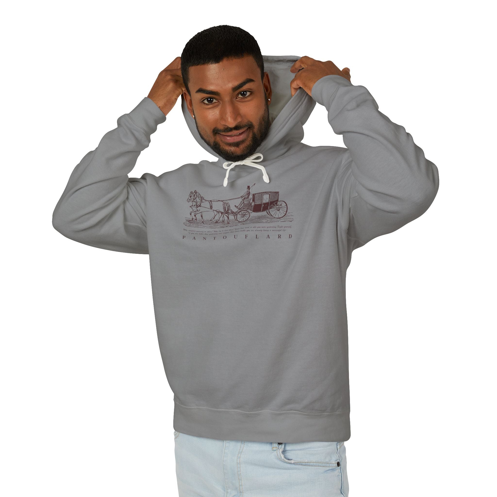Old Money Equestrian Heritage Hoodie - The Timeless Carriage I (Lightweight 100% Cotton)