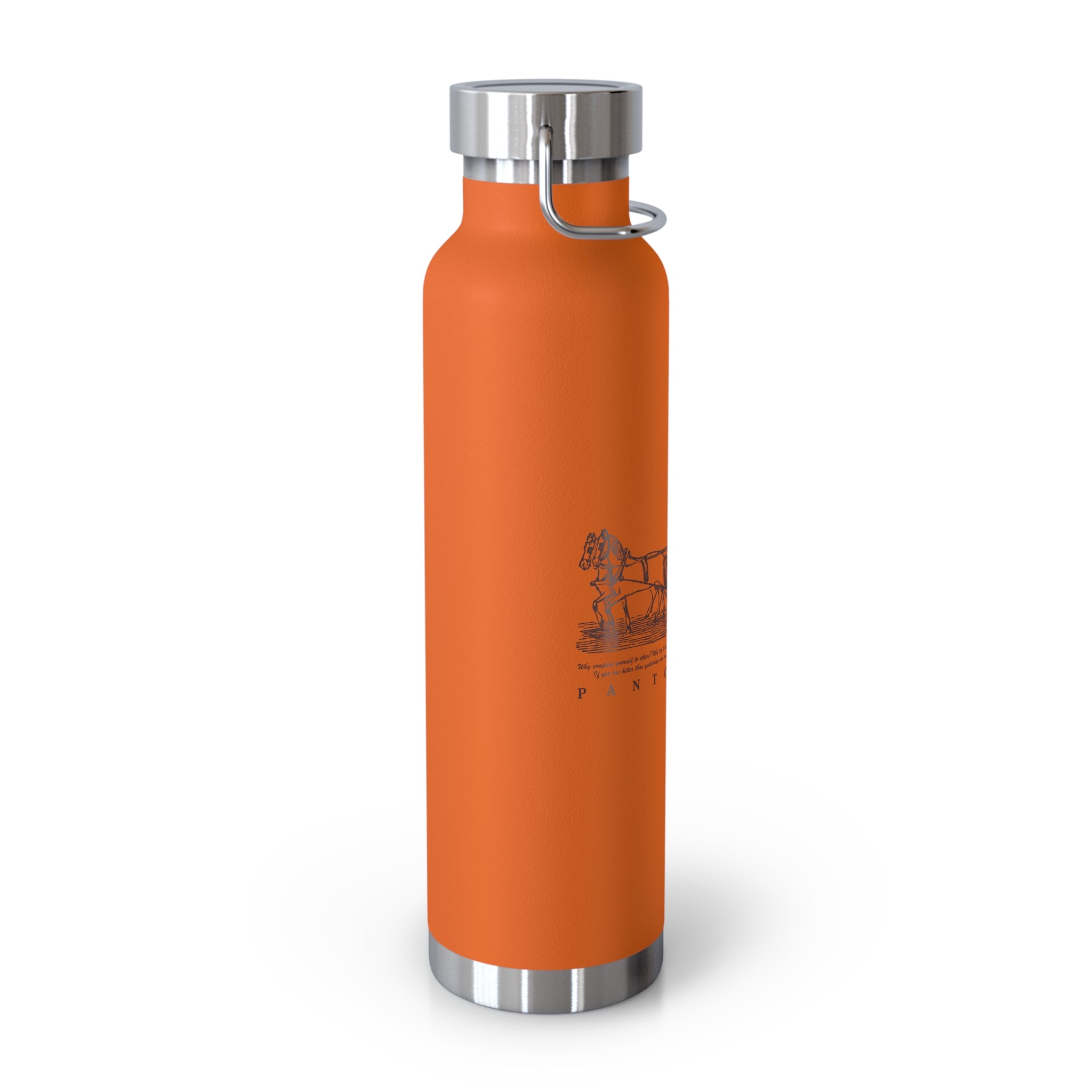 Orange Vintage Carriage Quote 22oz Copper Vacuum Insulated Bottle